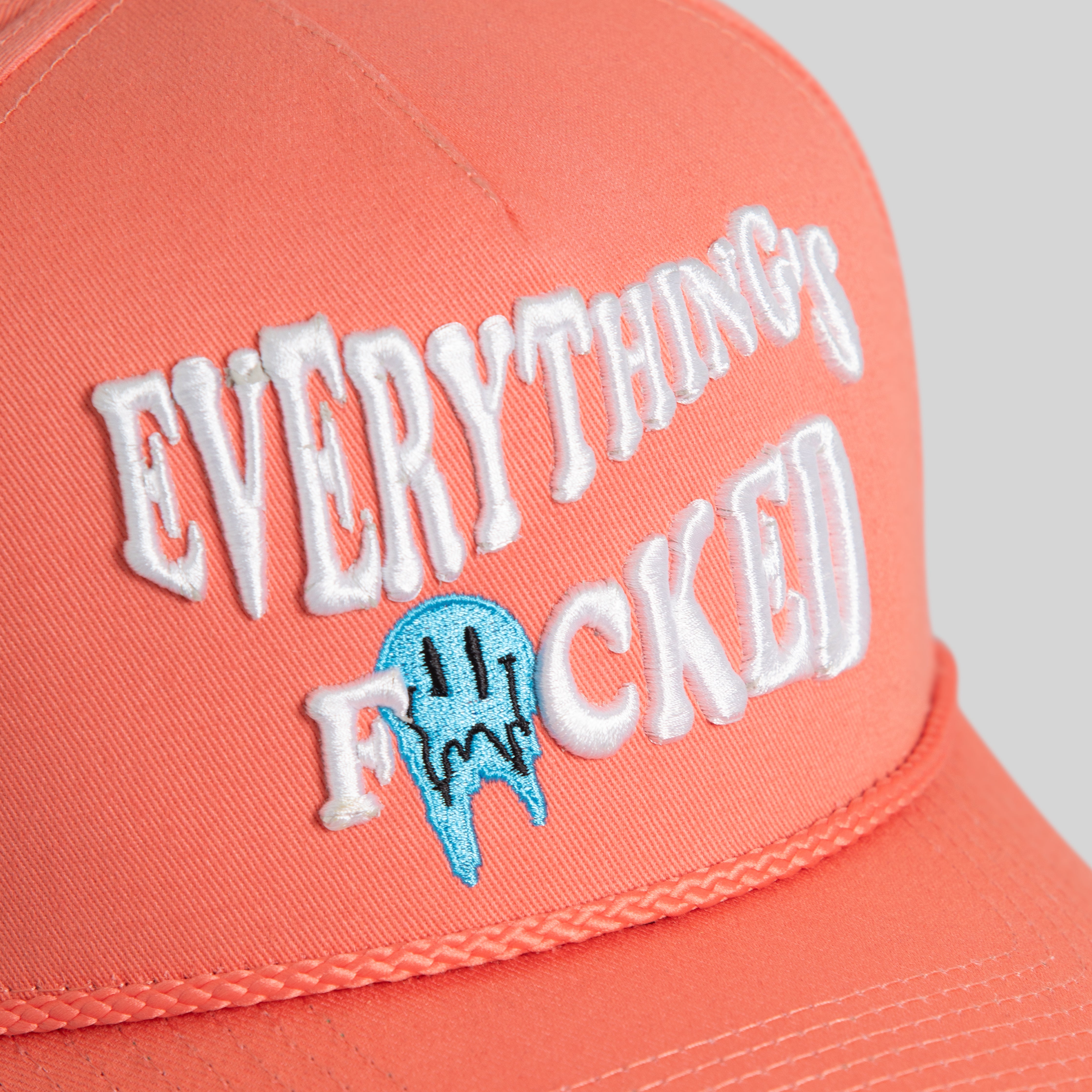 EVERYTHINGS F*CKED ROSE PINK TWILL TRUCKER