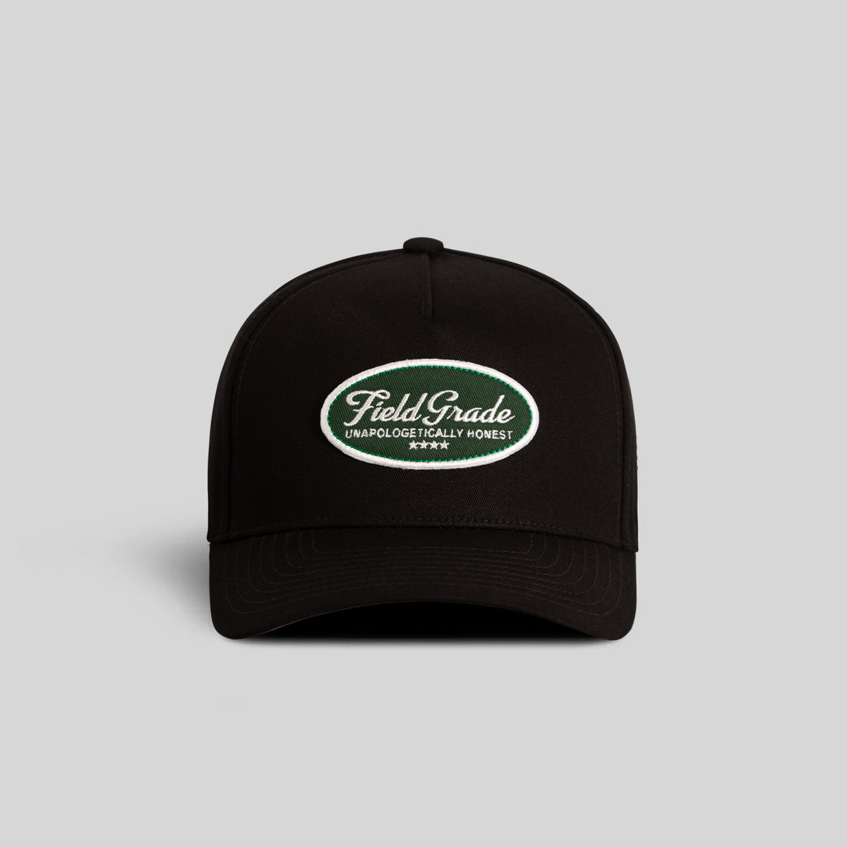 FIELD GRADE UNAPOLOGETIC BLACK TWILL TRUCKER