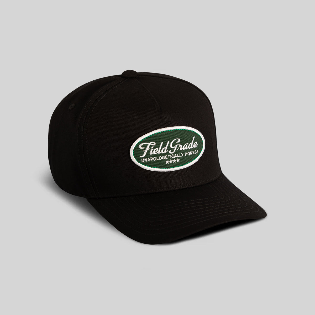 FIELD GRADE UNAPOLOGETIC BLACK TWILL TRUCKER
