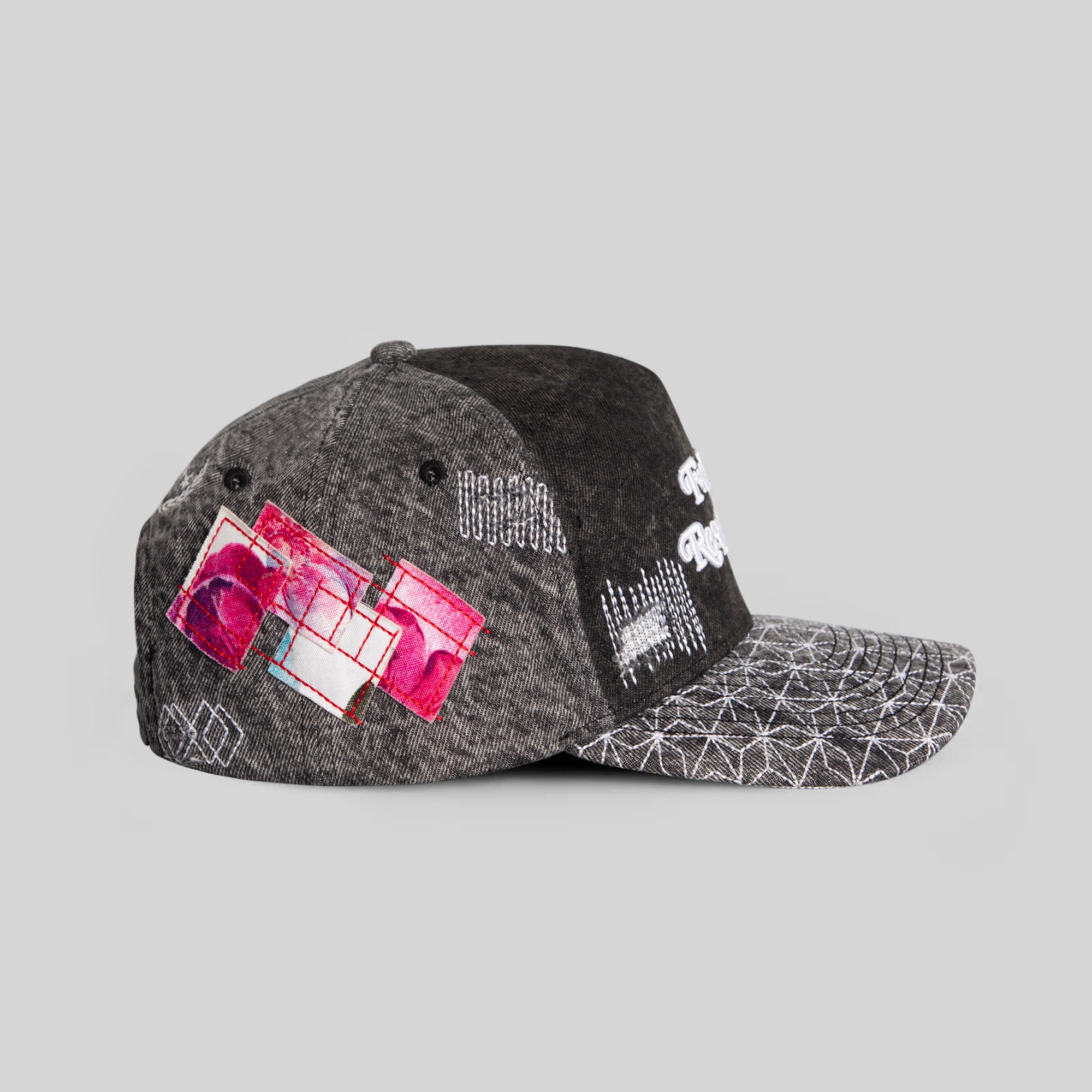 RESPECTFULY SASHIKO BLACK DENIM TRUCKER