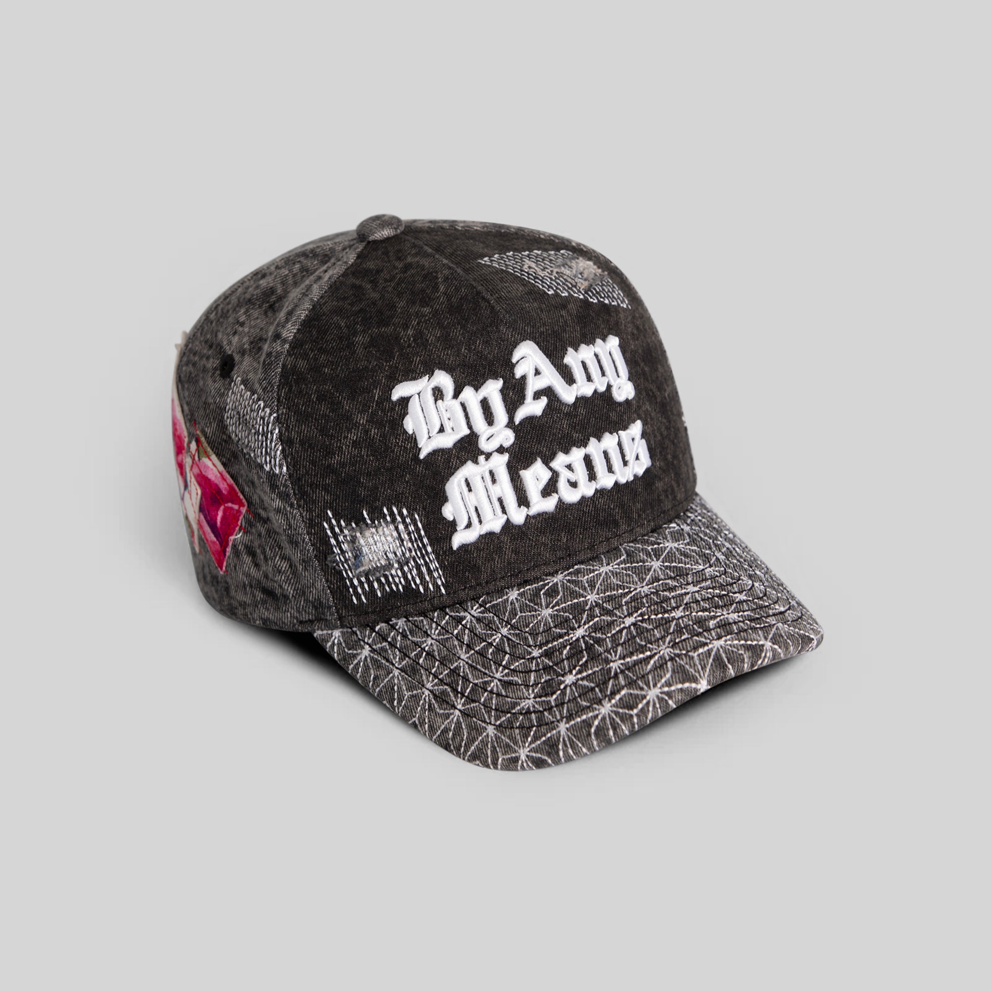 BY ANY MEANS SASHIKO WASHED DENIM TRUCKER