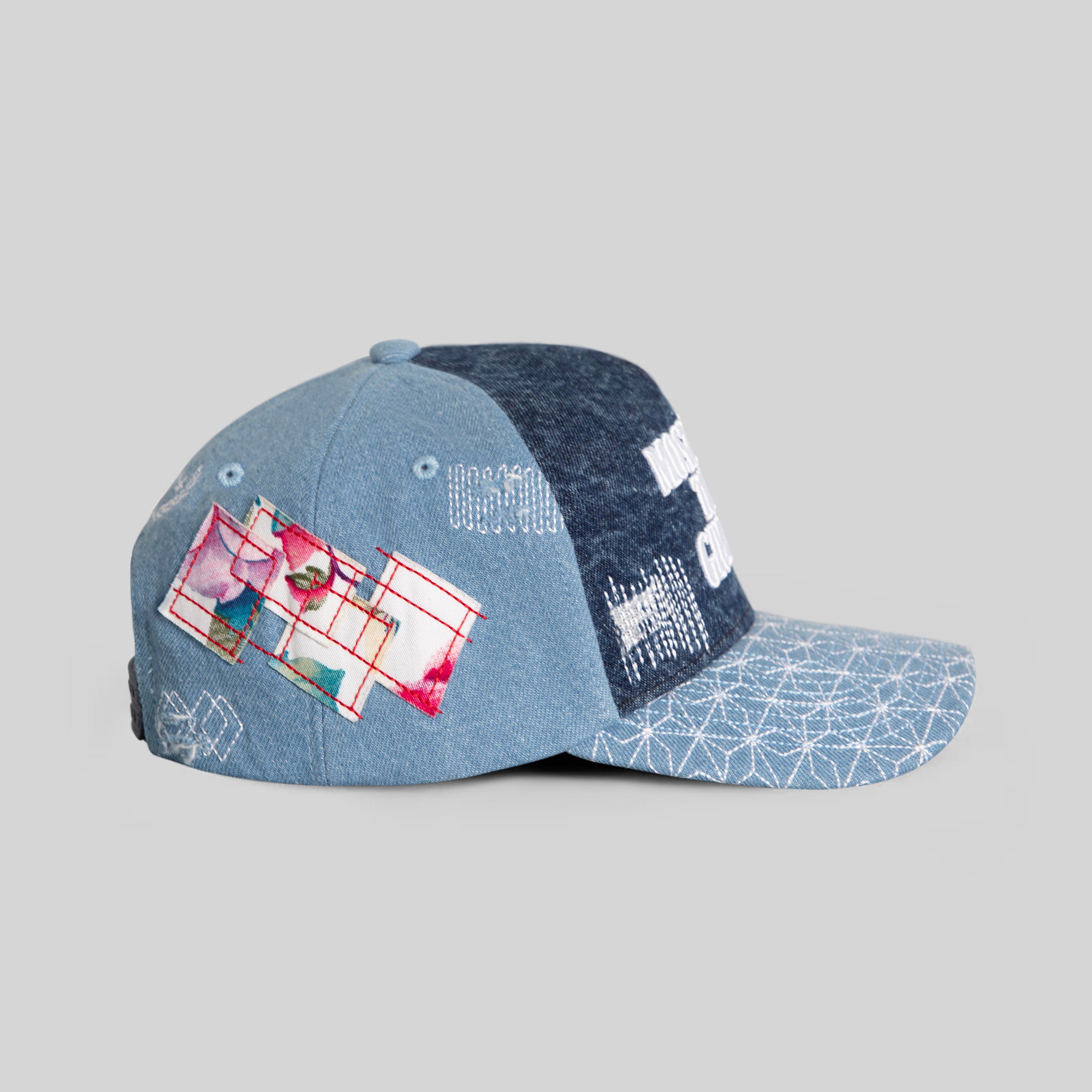 MOST LIKELY SASHIKO WASHED DENIM TRUCKER