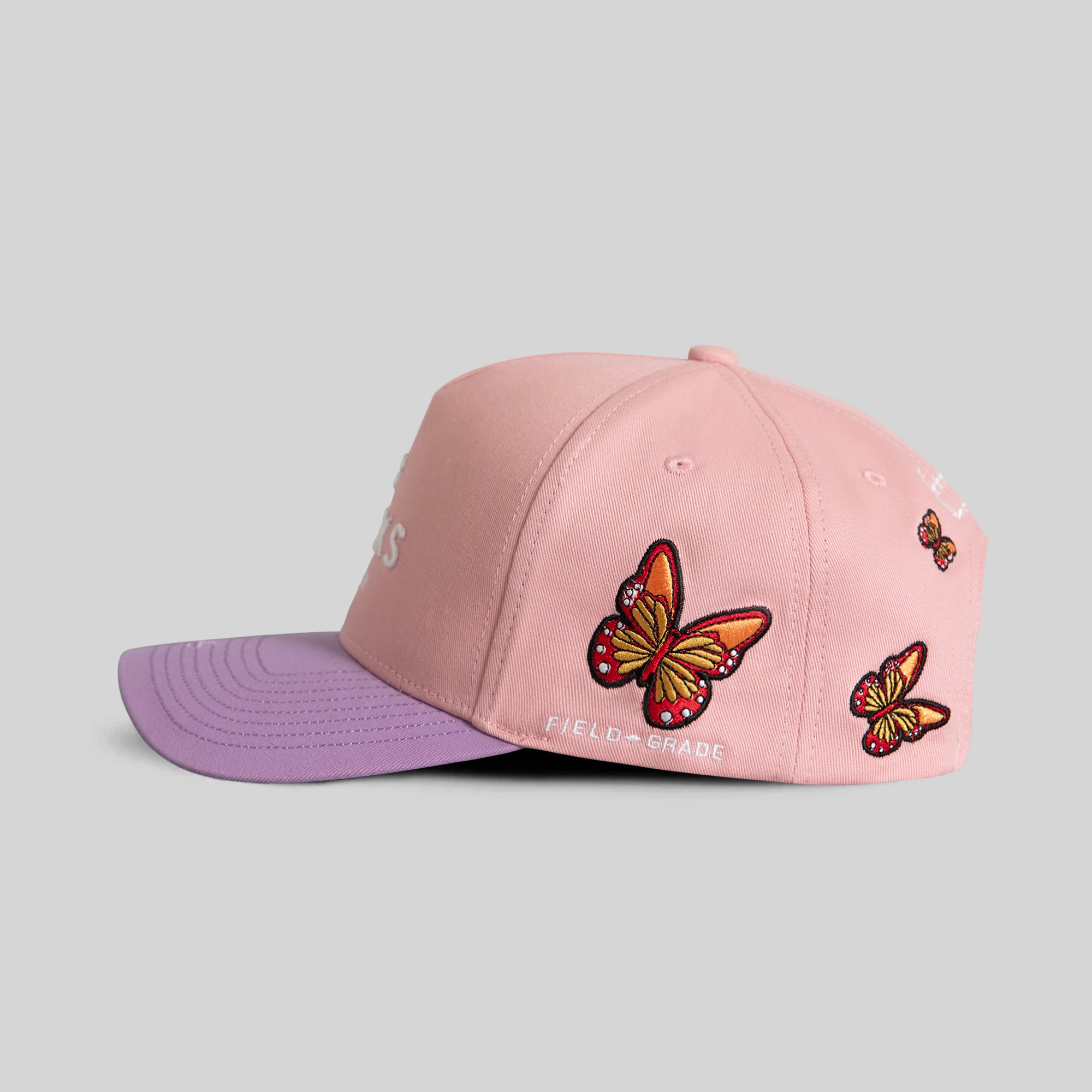NO F*CKS GIVEN PINK LAVENDER FLORAL TRUCKER