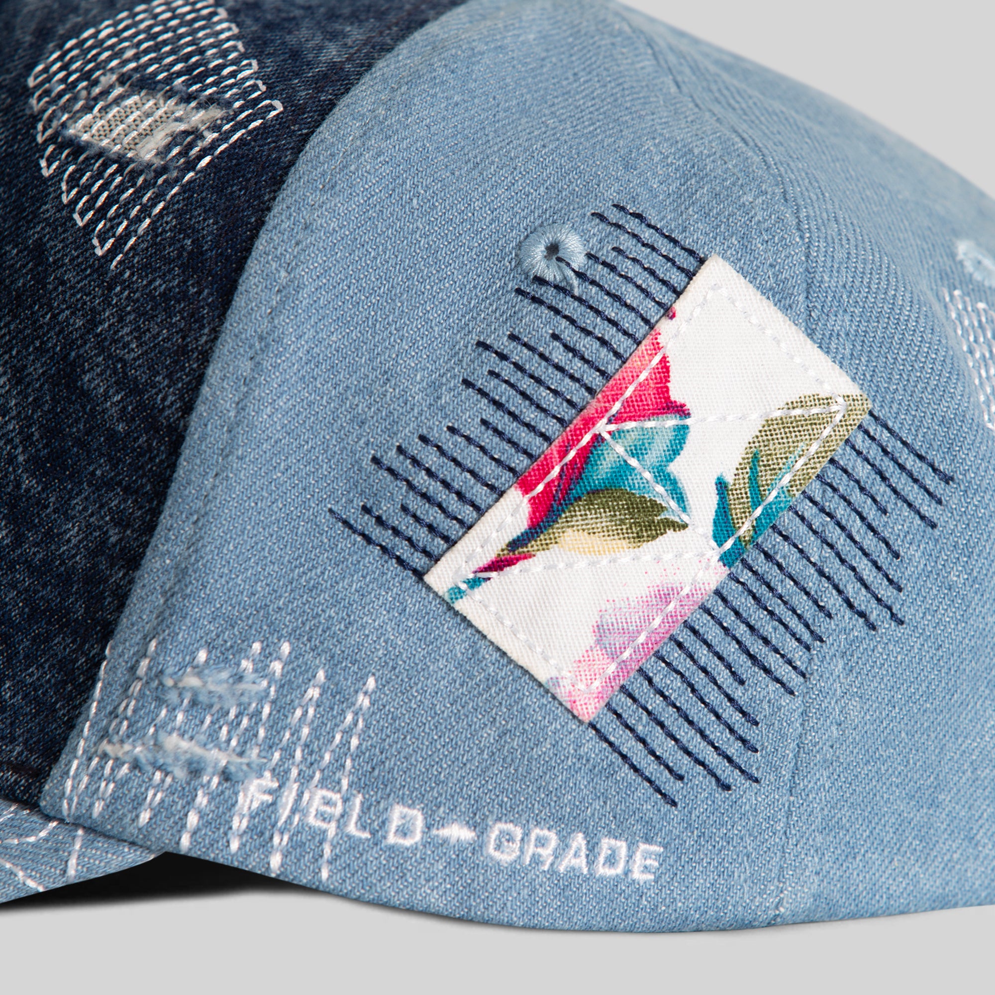 MOST LIKELY SASHIKO WASHED DENIM TRUCKER