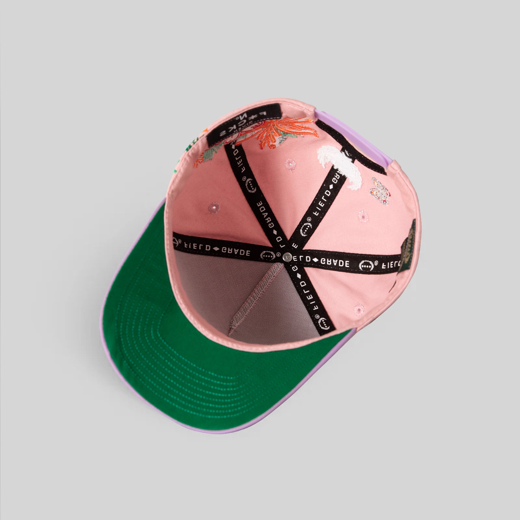 NO F*CKS GIVEN PINK LAVENDER FLORAL TRUCKER