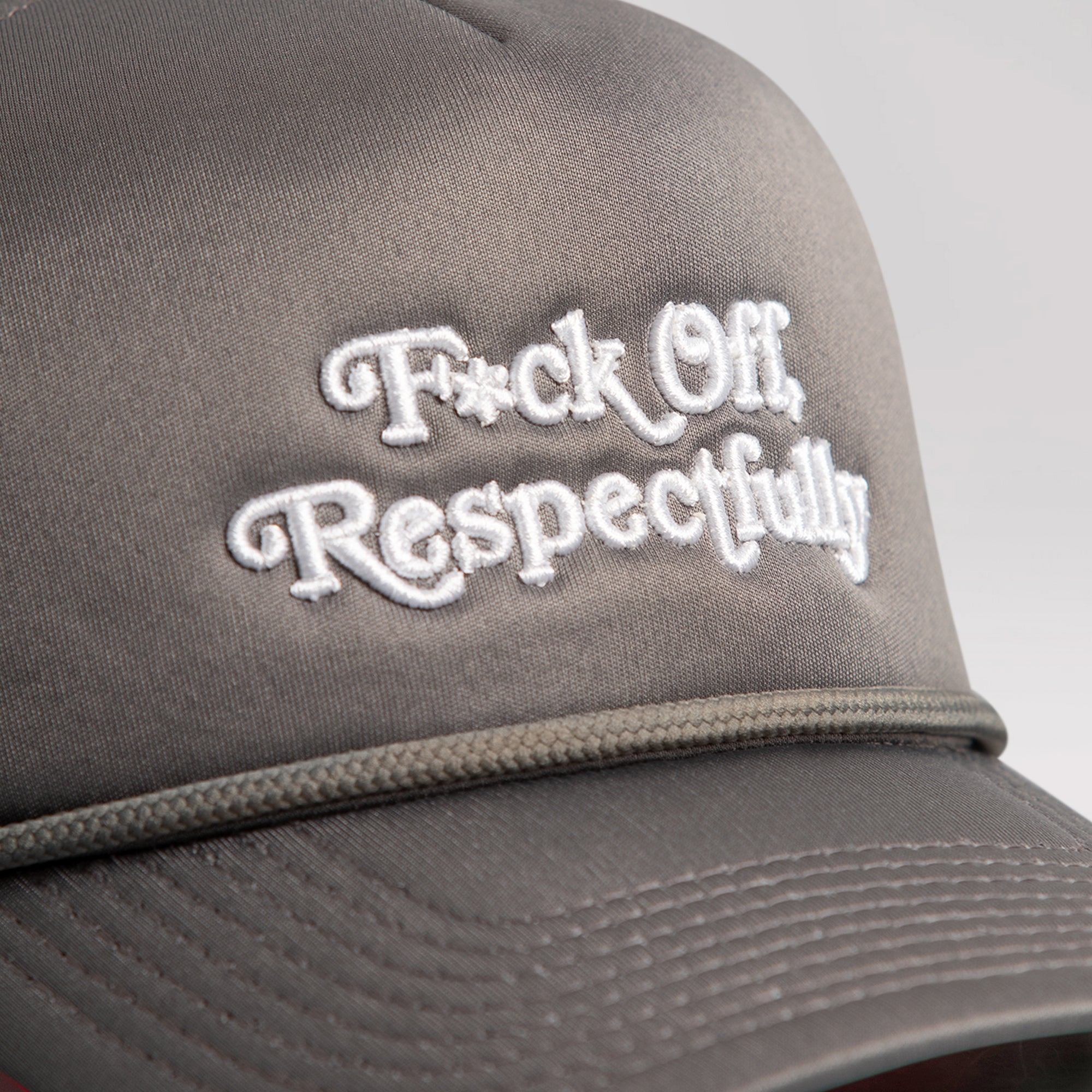 RESPECTFULLY COOL GREY TRUCKER HAT