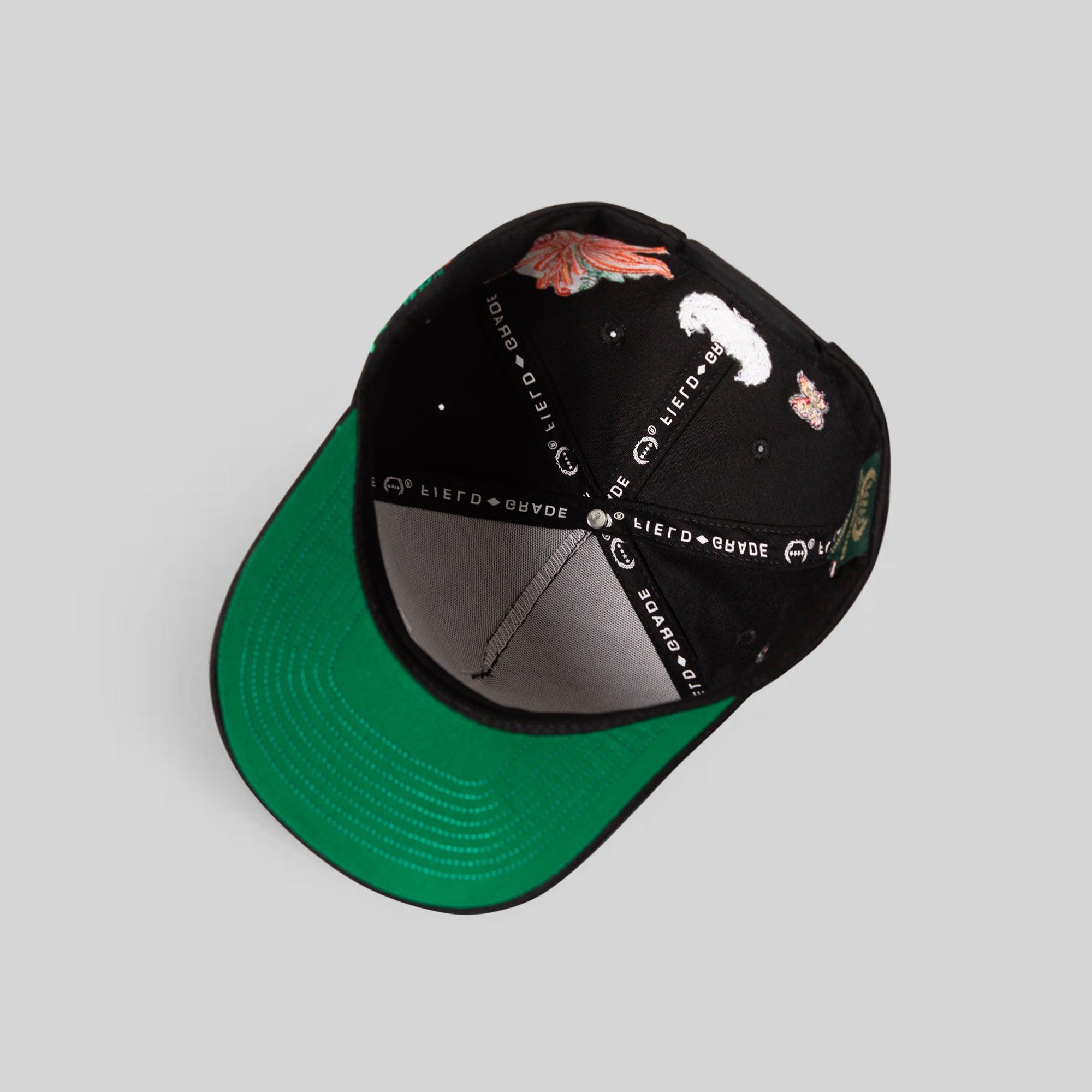 SORRY NOT IMPRESSED BLACK FLORAL TWILL TRUCKER