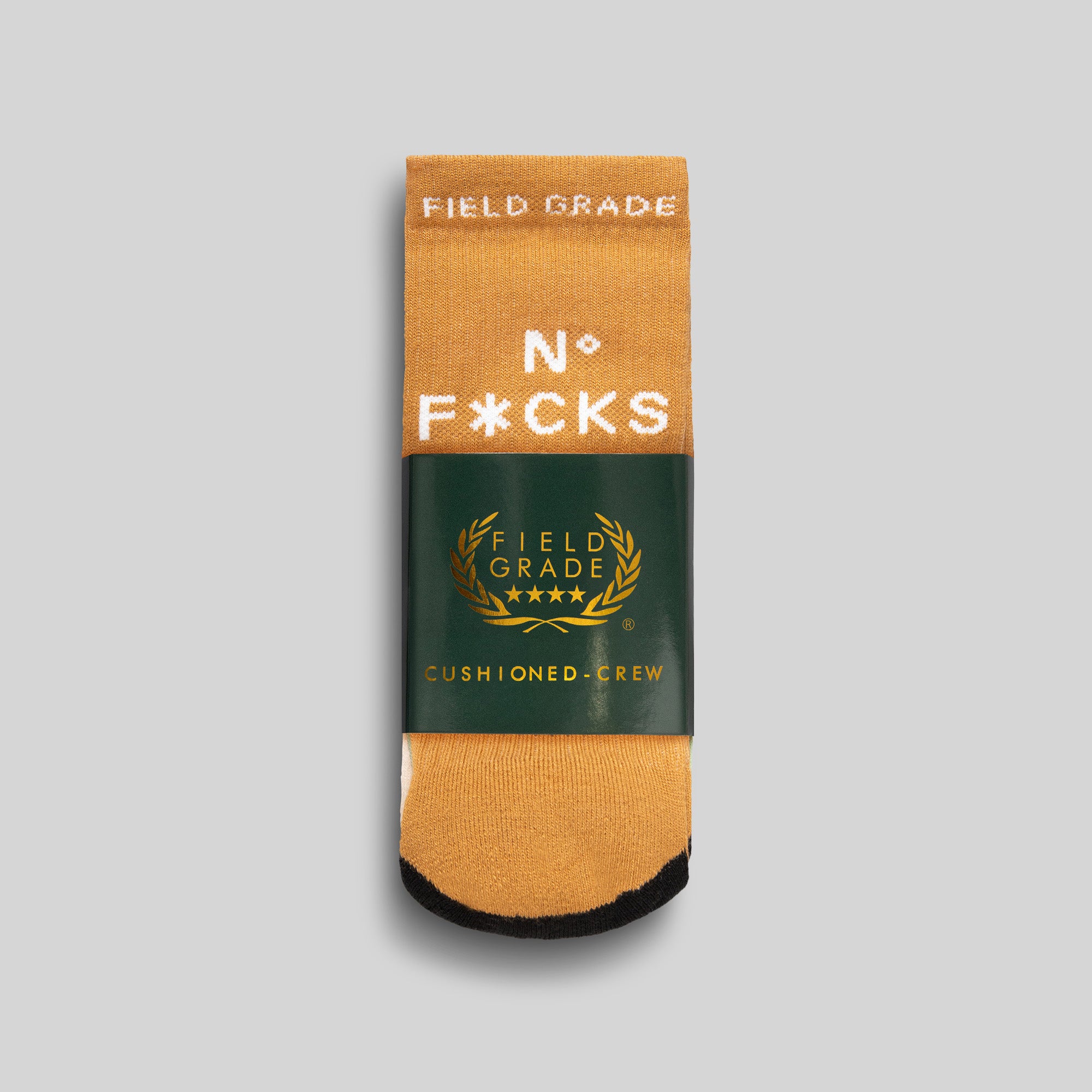 NO F*CKS GIVEN WHEAT/SAGE/RATTAN CUSHIONED CREW SOCK 3 PACK