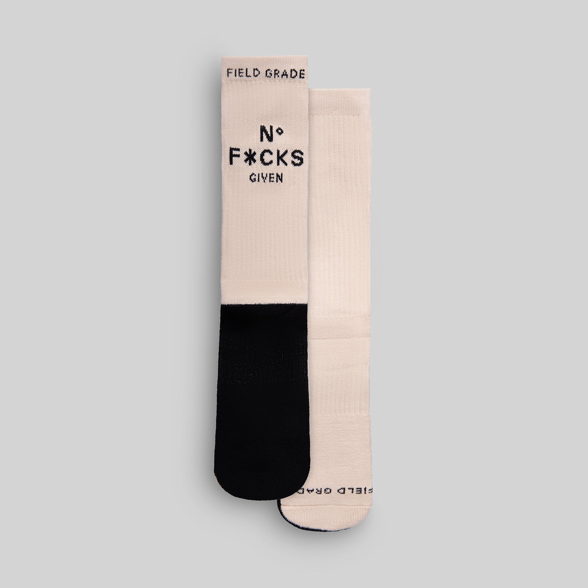 NO F*CKS GIVEN WHEAT/SAGE/RATTAN CUSHIONED CREW SOCK 3 PACK