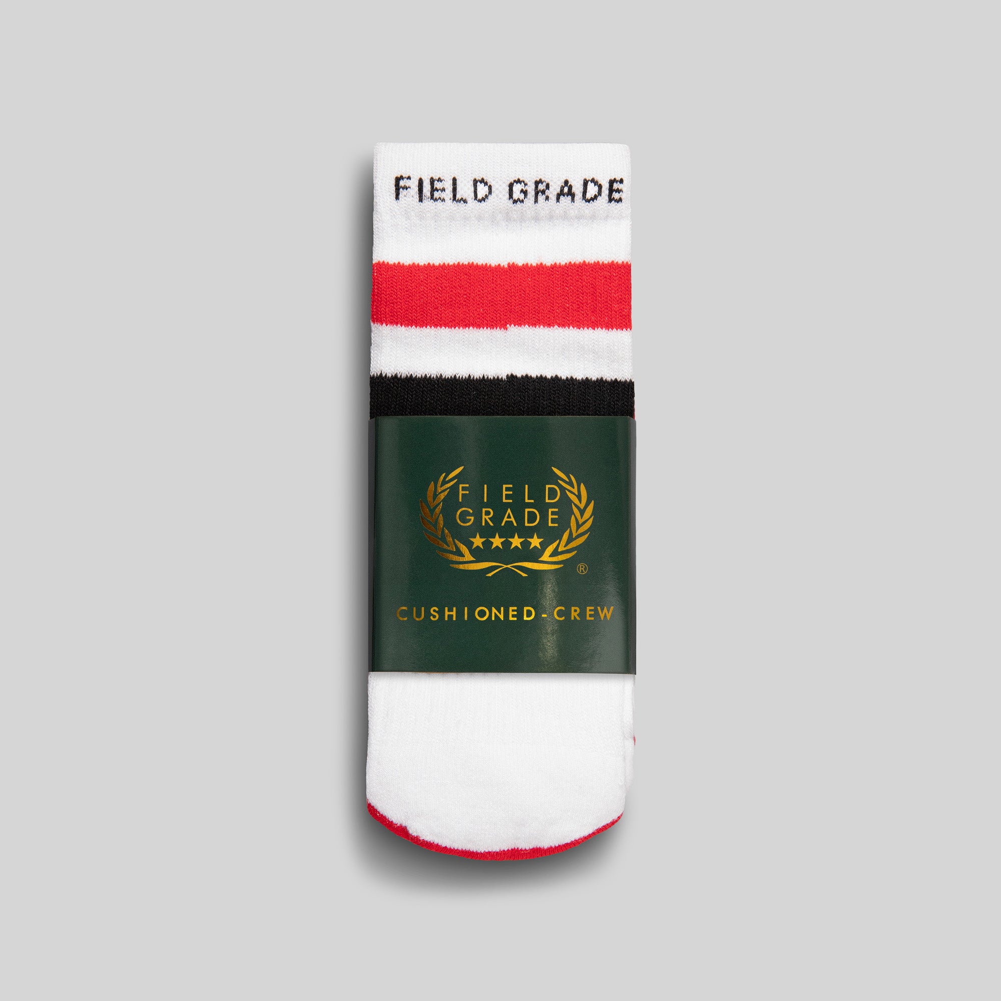 FIELD GRADE CUSHIONED CREW SOCKS - MULTI-STRIPES PACK