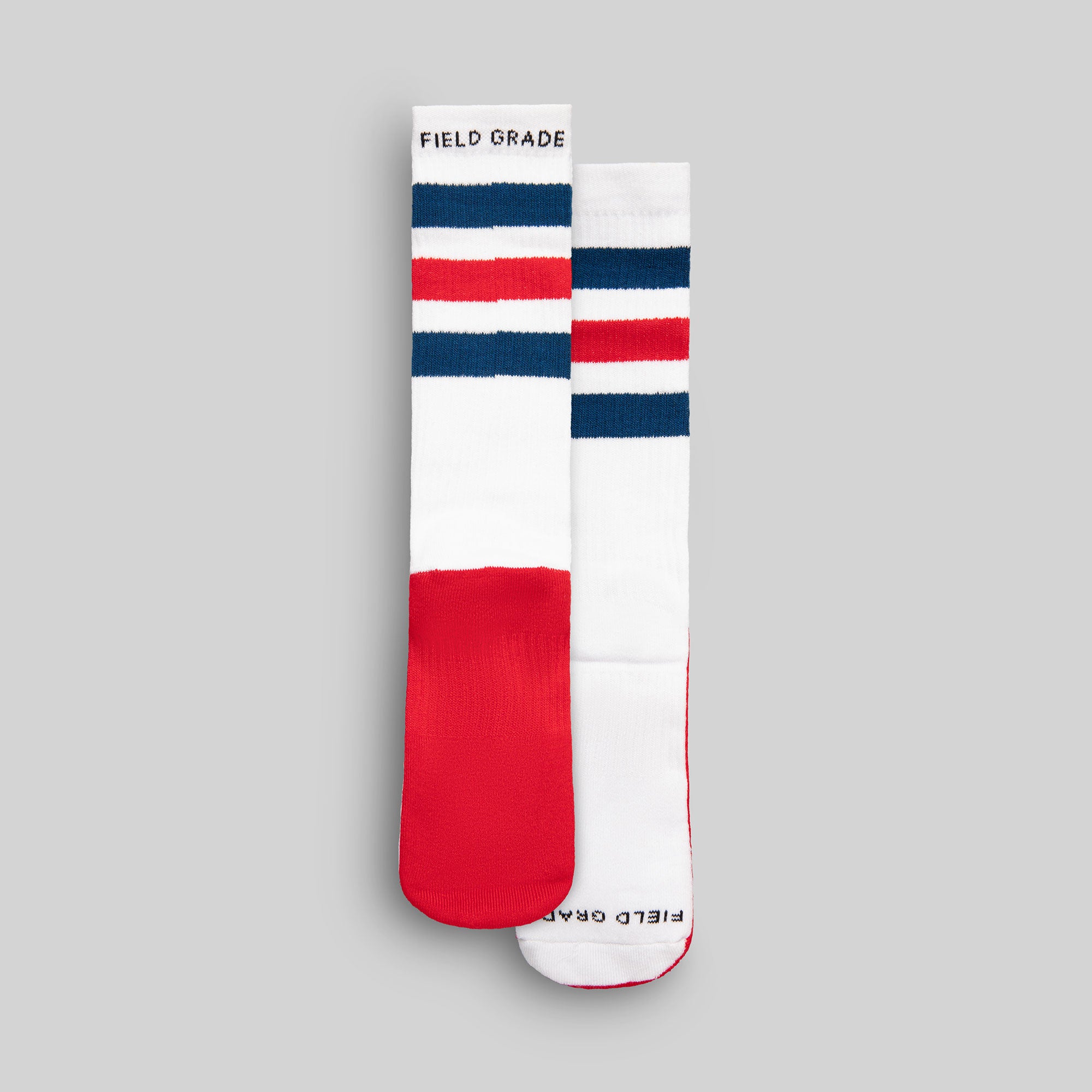 FIELD GRADE CUSHIONED CREW SOCKS - MULTI-STRIPES PACK