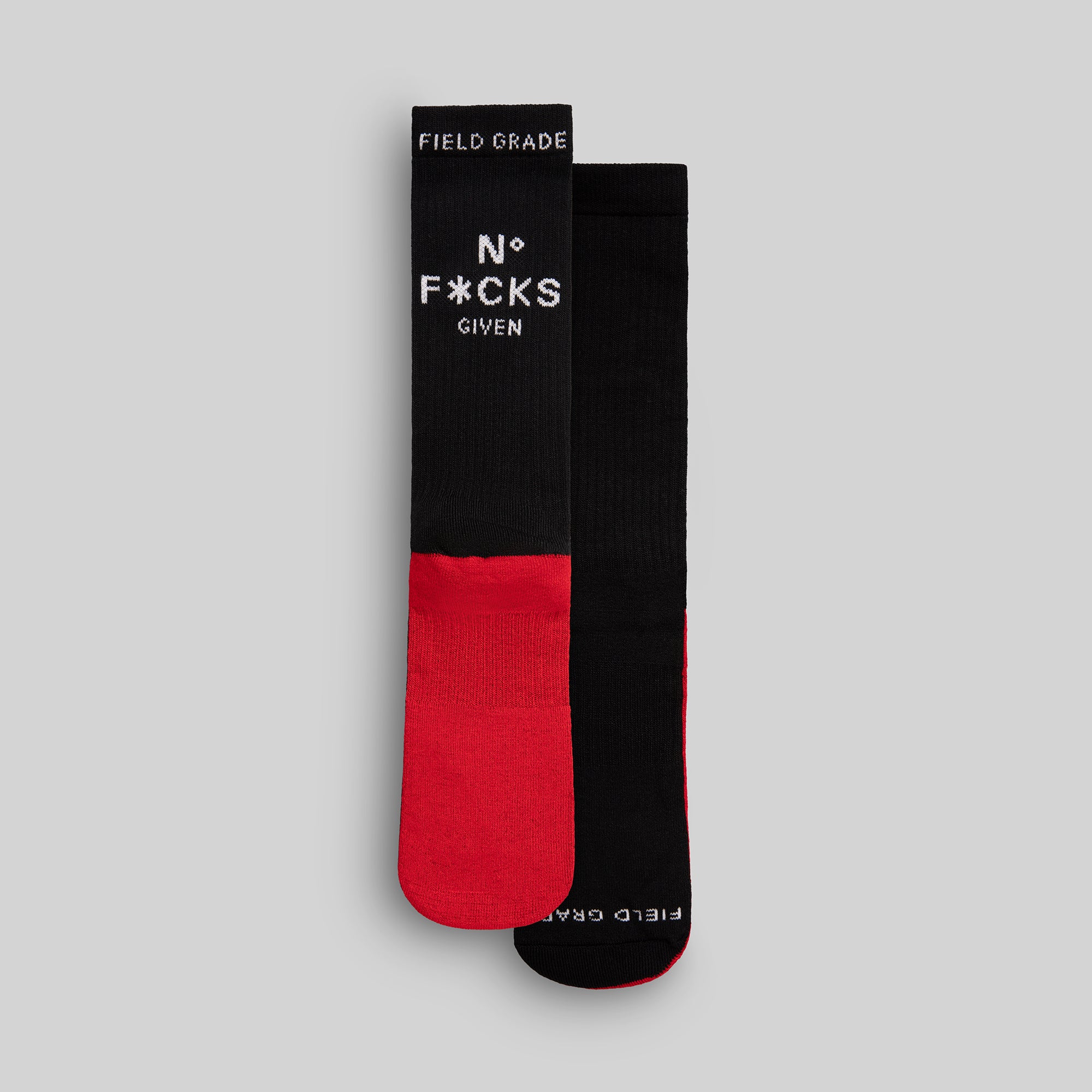 FIELD GRADE CUSHIONED CREW SOCKS - NO F*CKS GIVEN BRED PACK