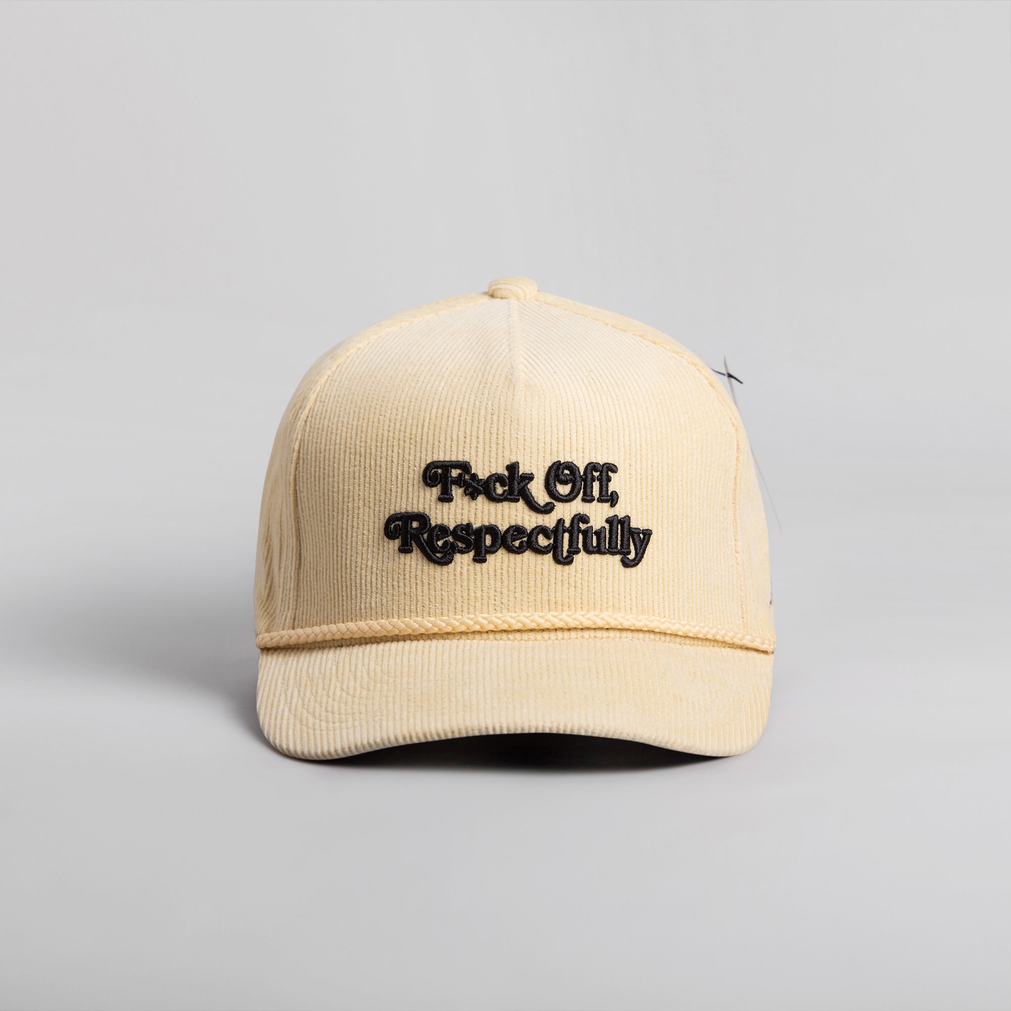 RESPECTFULLY SAND CORDUROY TRUCKER HAT