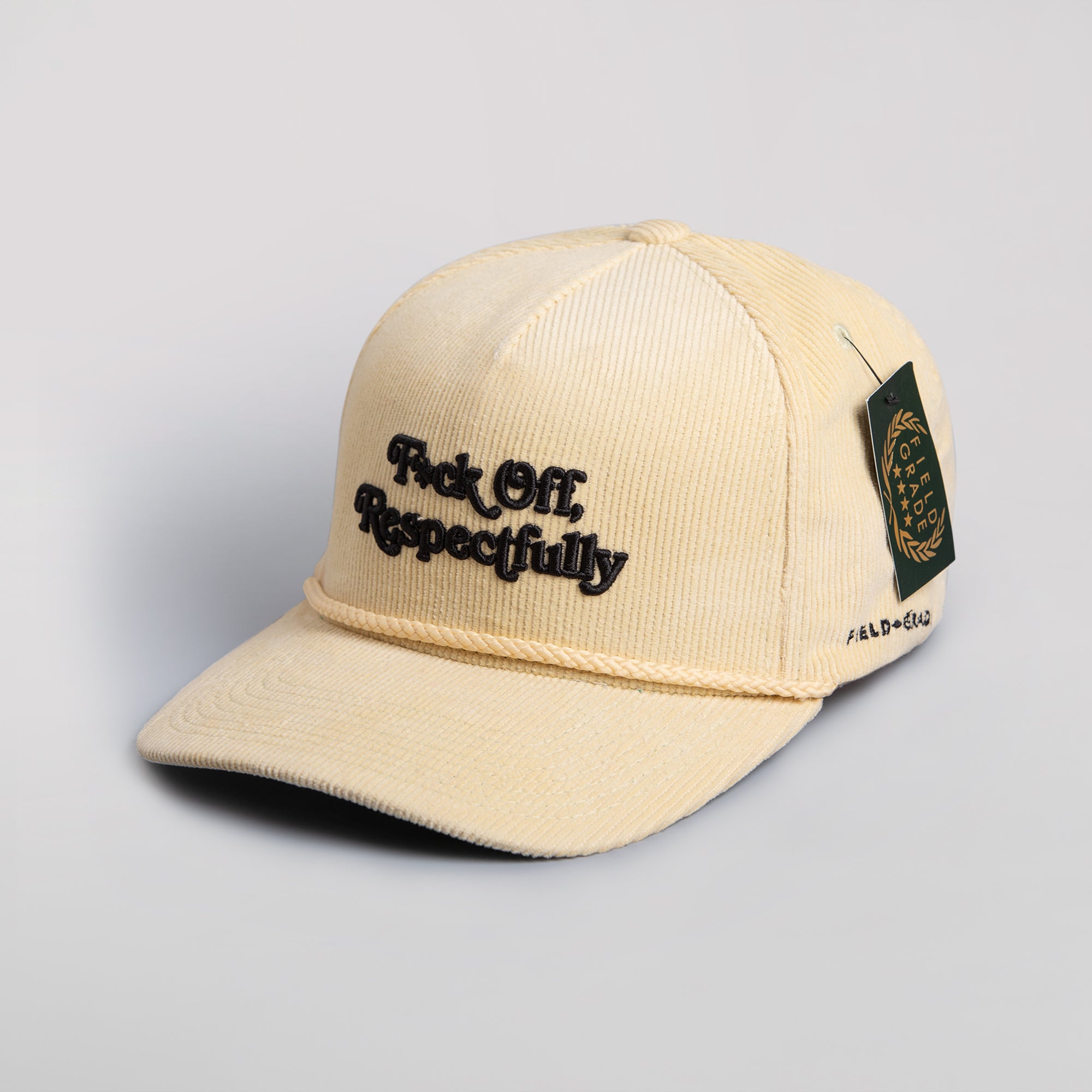 RESPECTFULLY SAND CORDUROY TRUCKER HAT