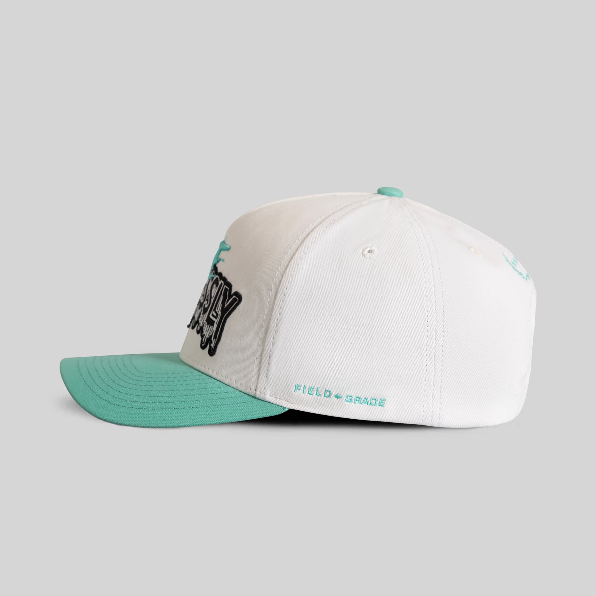 LOVE FEARLESSLY VAMPIRE WHITE MINT TWILL TRUCKER