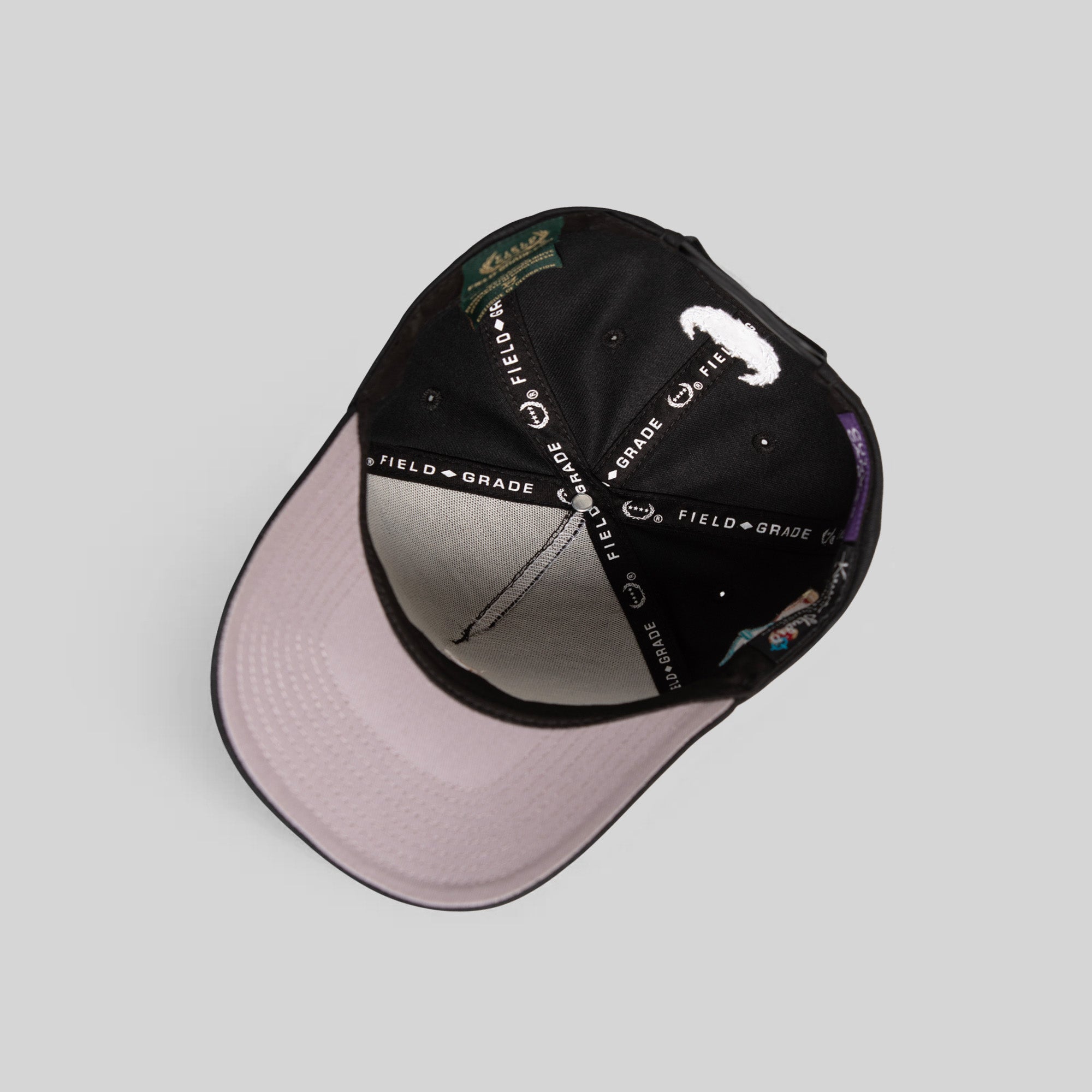 FIELD GRADE X KURVE STUDIO LA IS HEALING BLACK TWILL TRUCKER