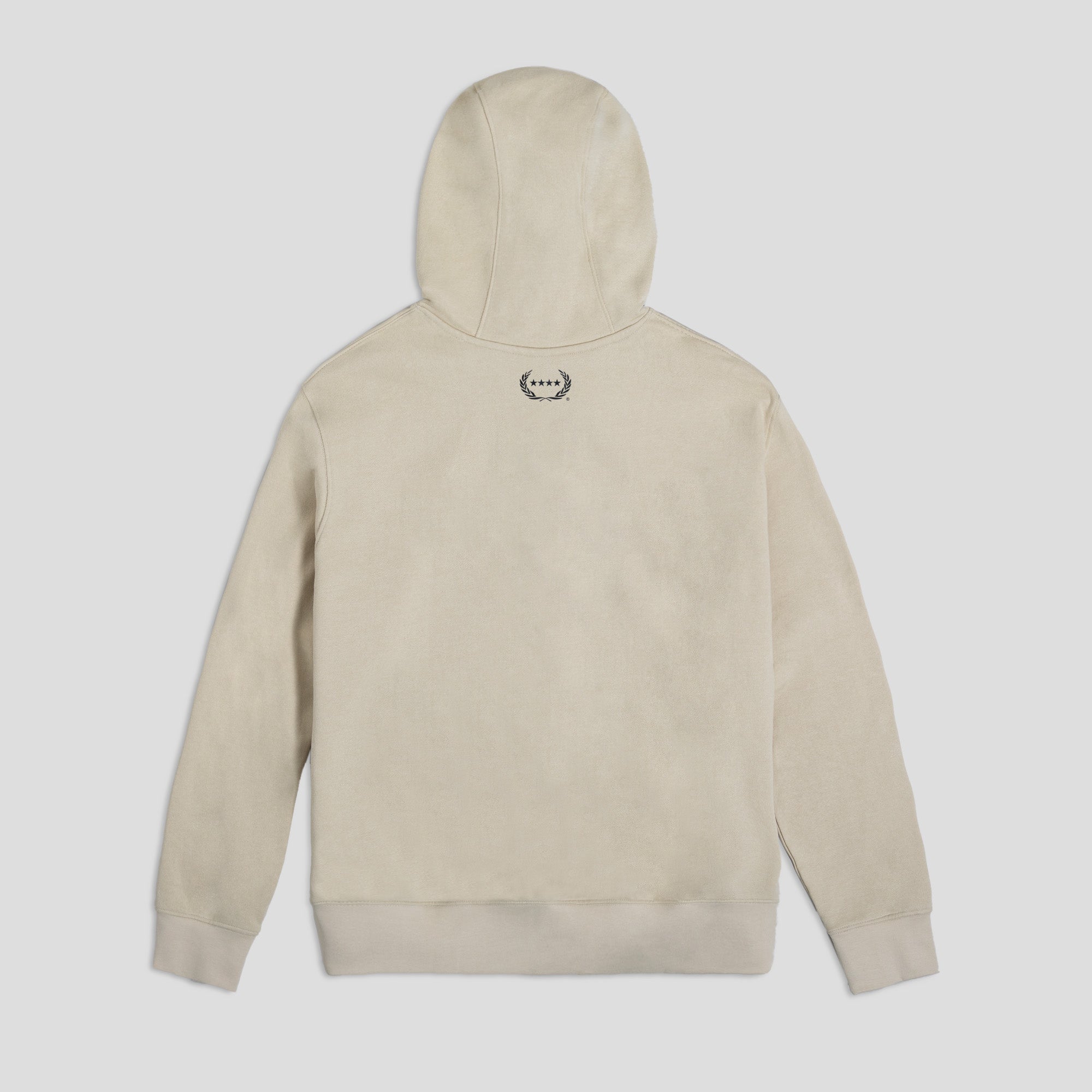 ALL HUSTLE NO LUCK FRONT LOGO SAND POLY COTTON HOODIE