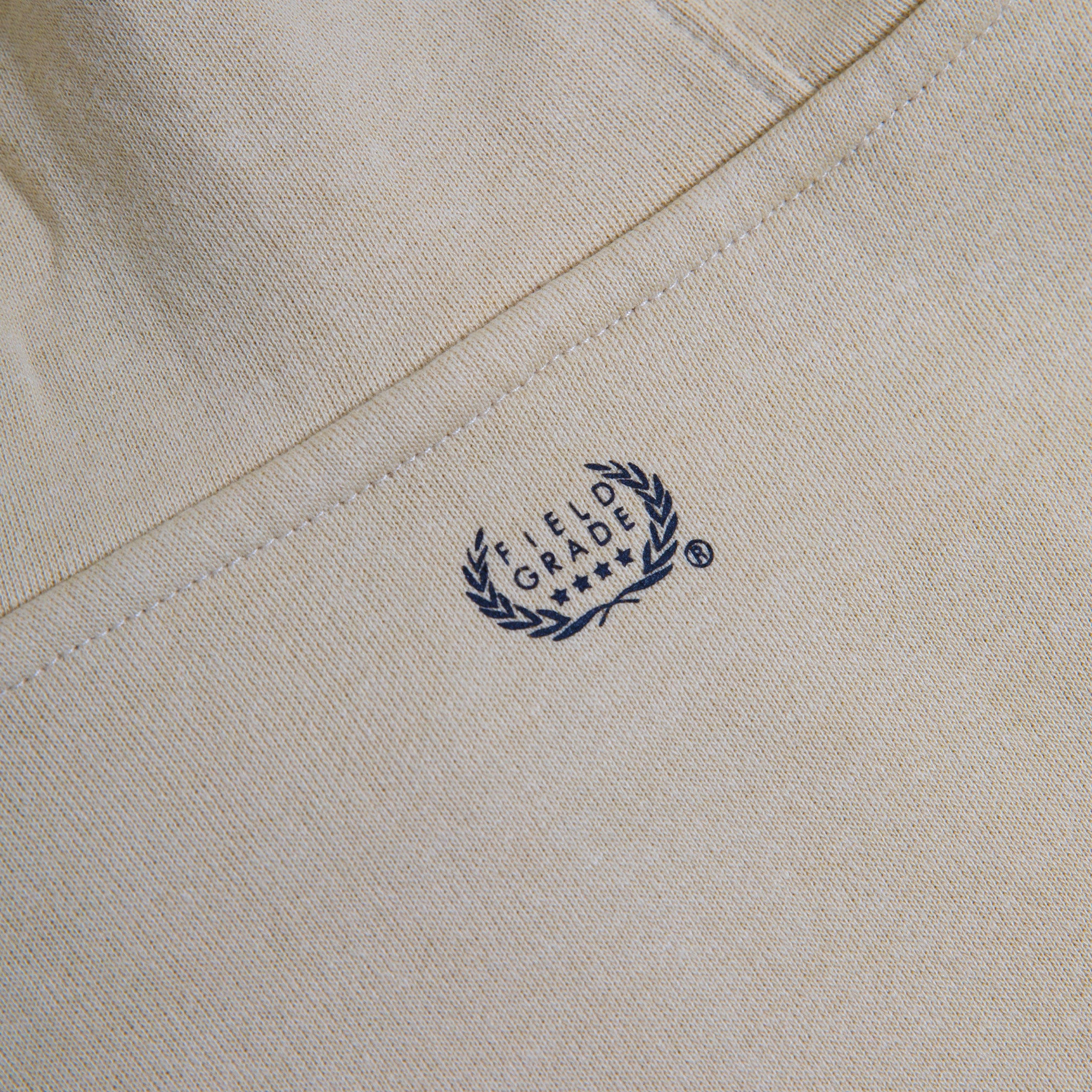 ALL HUSTLE NO LUCK FRONT LOGO SAND POLY COTTON HOODIE