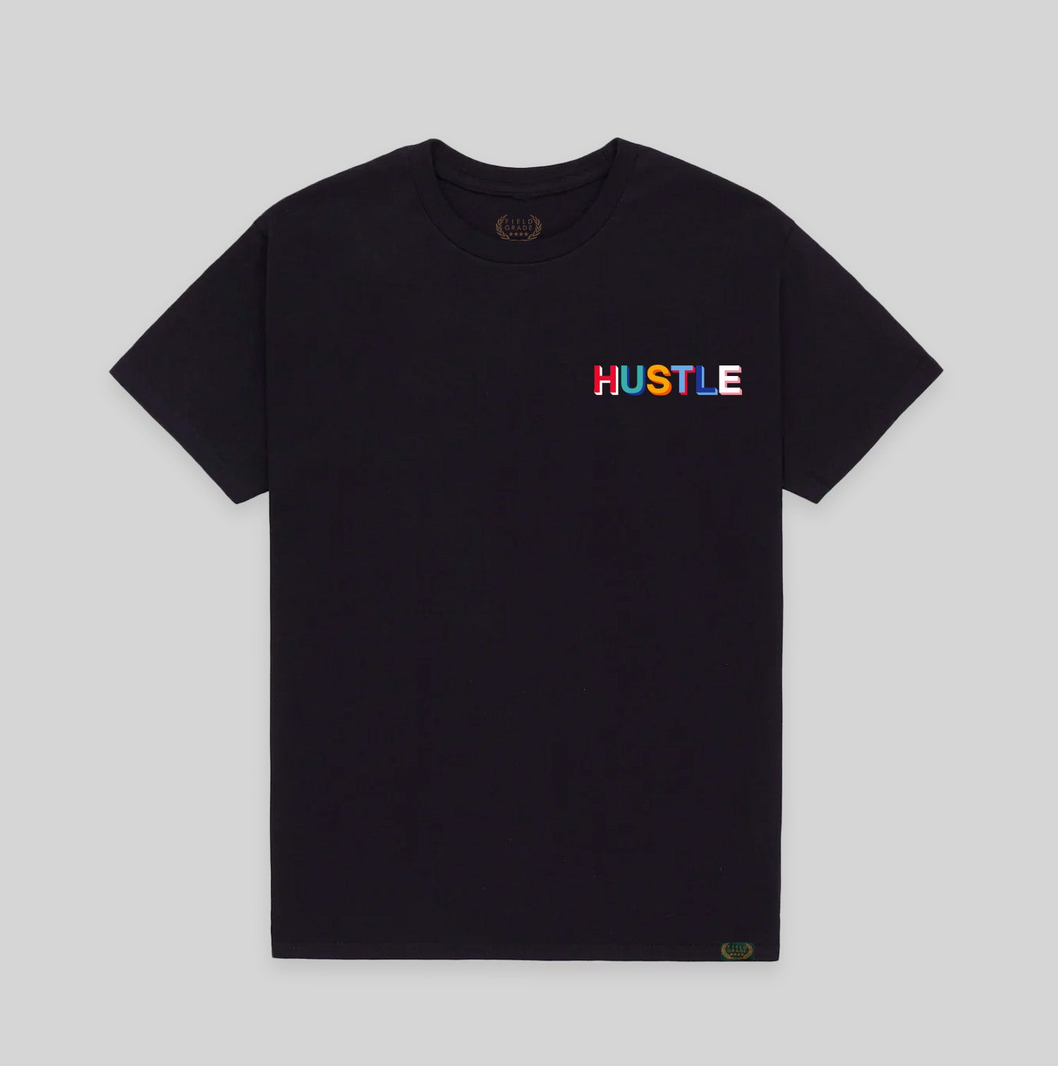 ALL HUSTLE NO LUCK - BLACK TEE