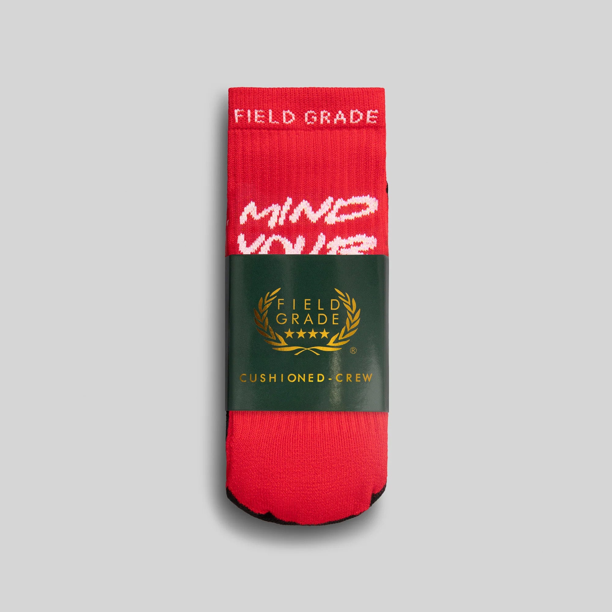 MIND YOUR BUSINESS BRED CUSHIONED CREW SOCK 3 PACK