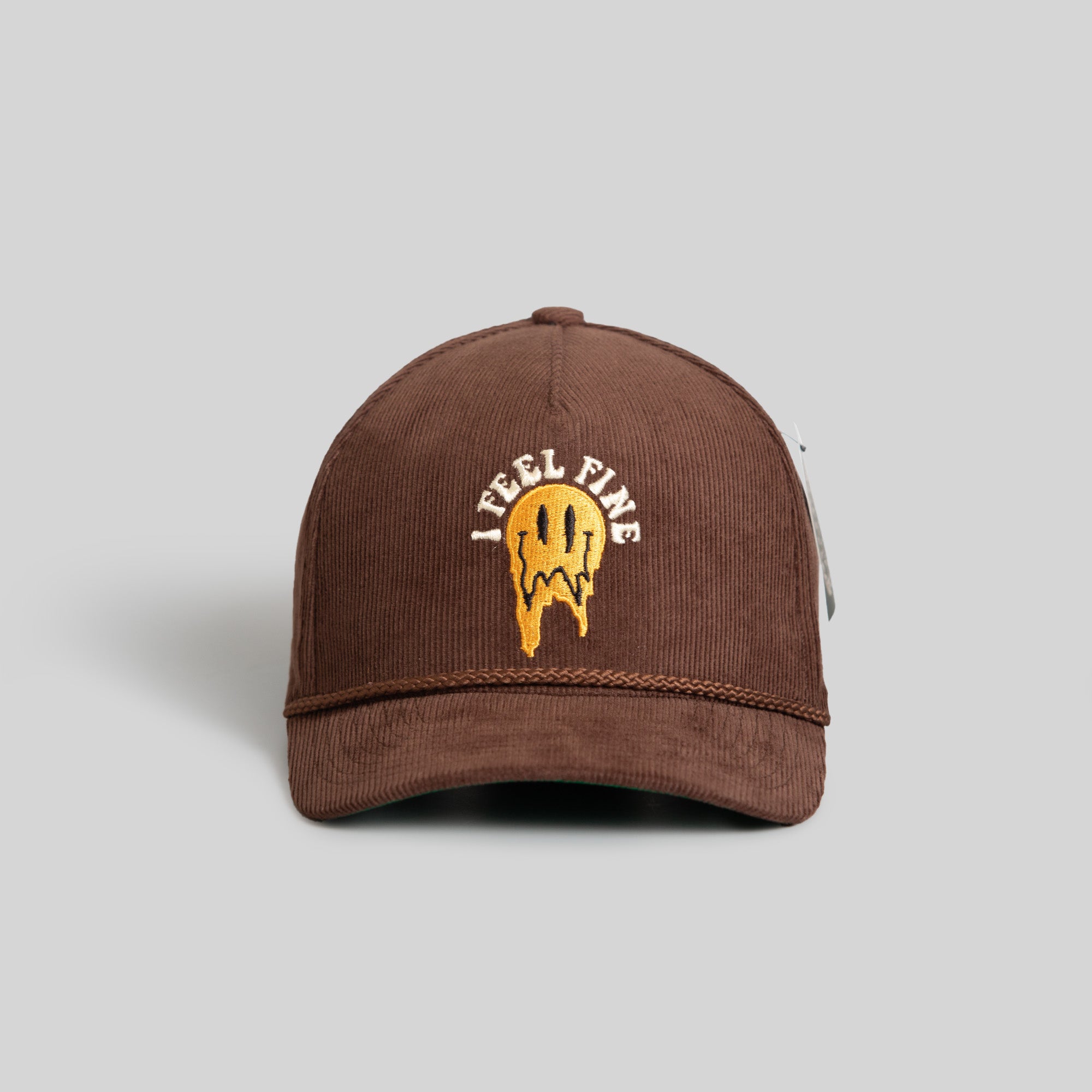 I FEEL FINE MOCHA CORDUROY TRUCKER HAT