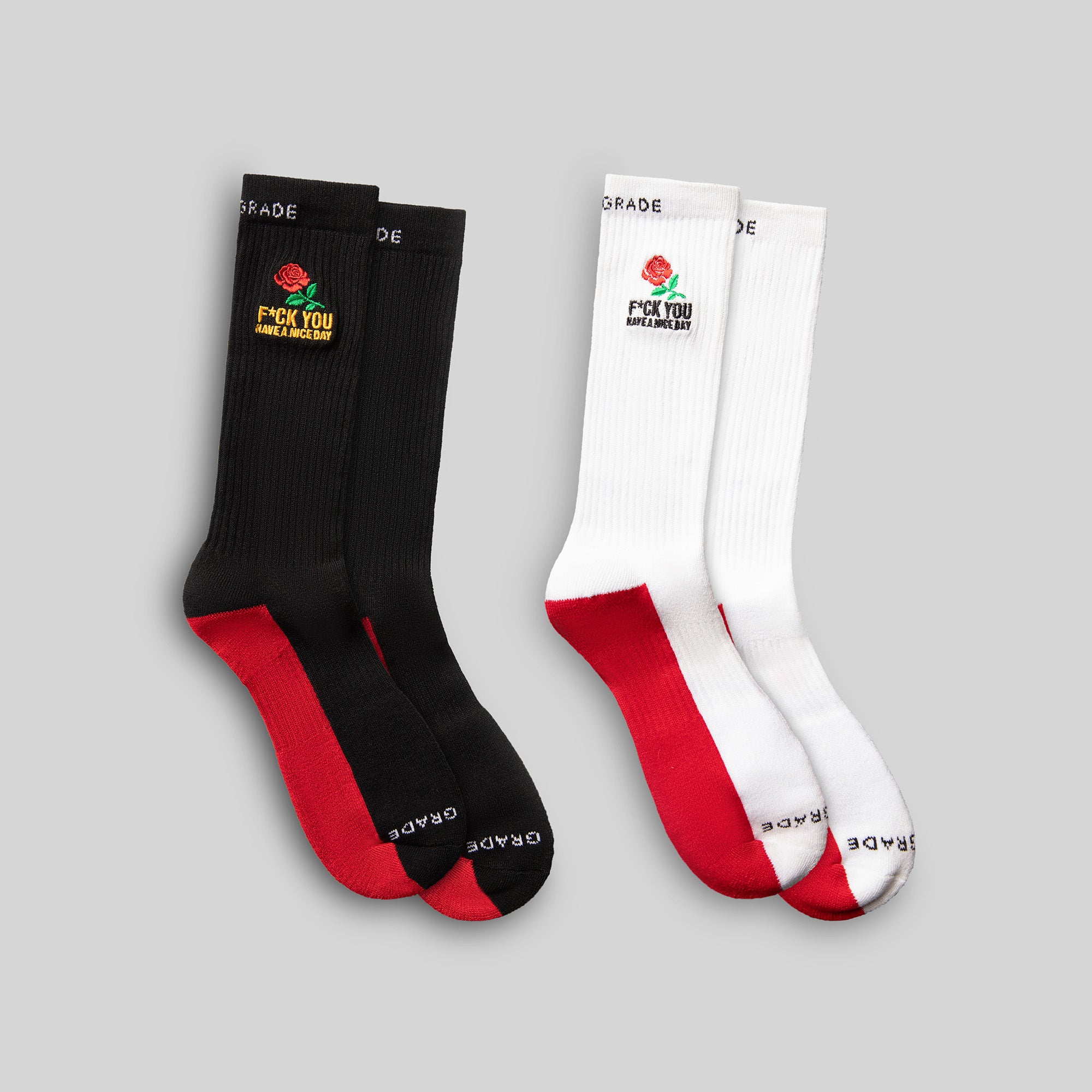 HAVE A NICE DAY MULTI PACK CUSHIONED CREW SOCK 2 PACK