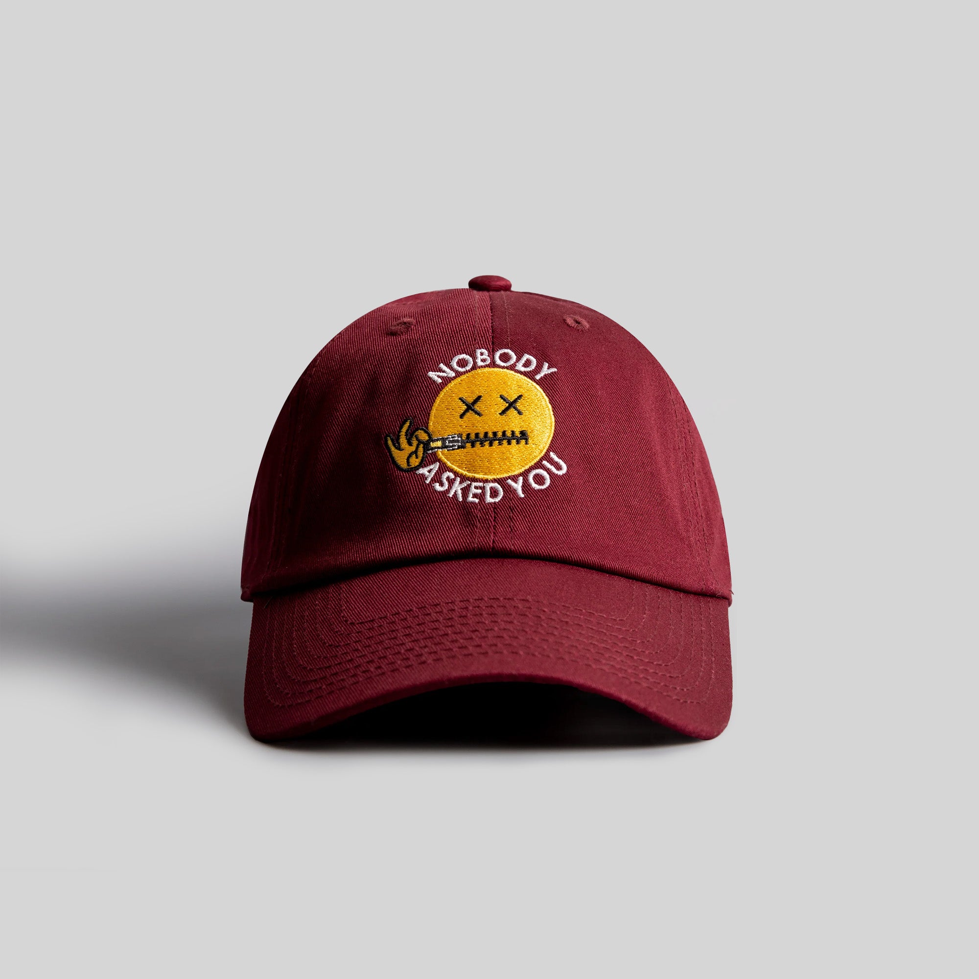 NOBODY ASKED YOU BORDEAUX RELAXED FIT HAT