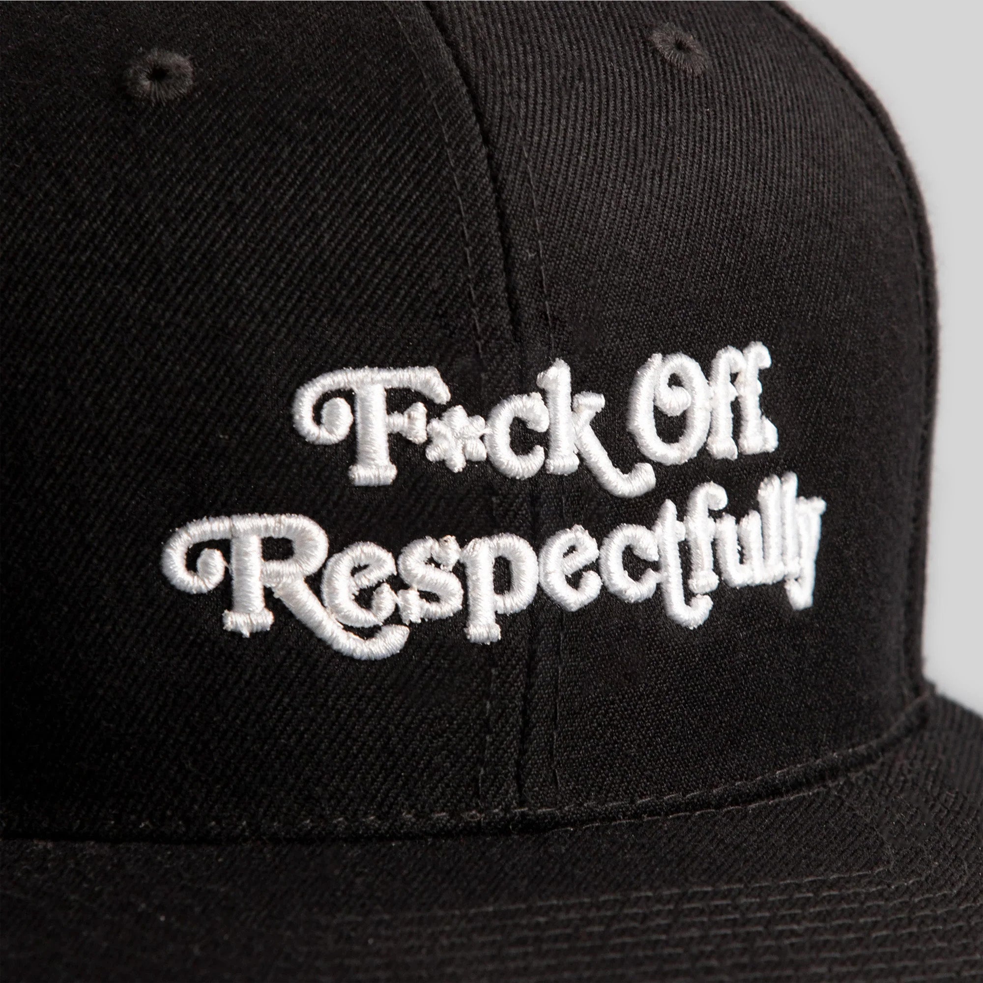 RESPECTFULLY BLACK SNAPBACK HAT