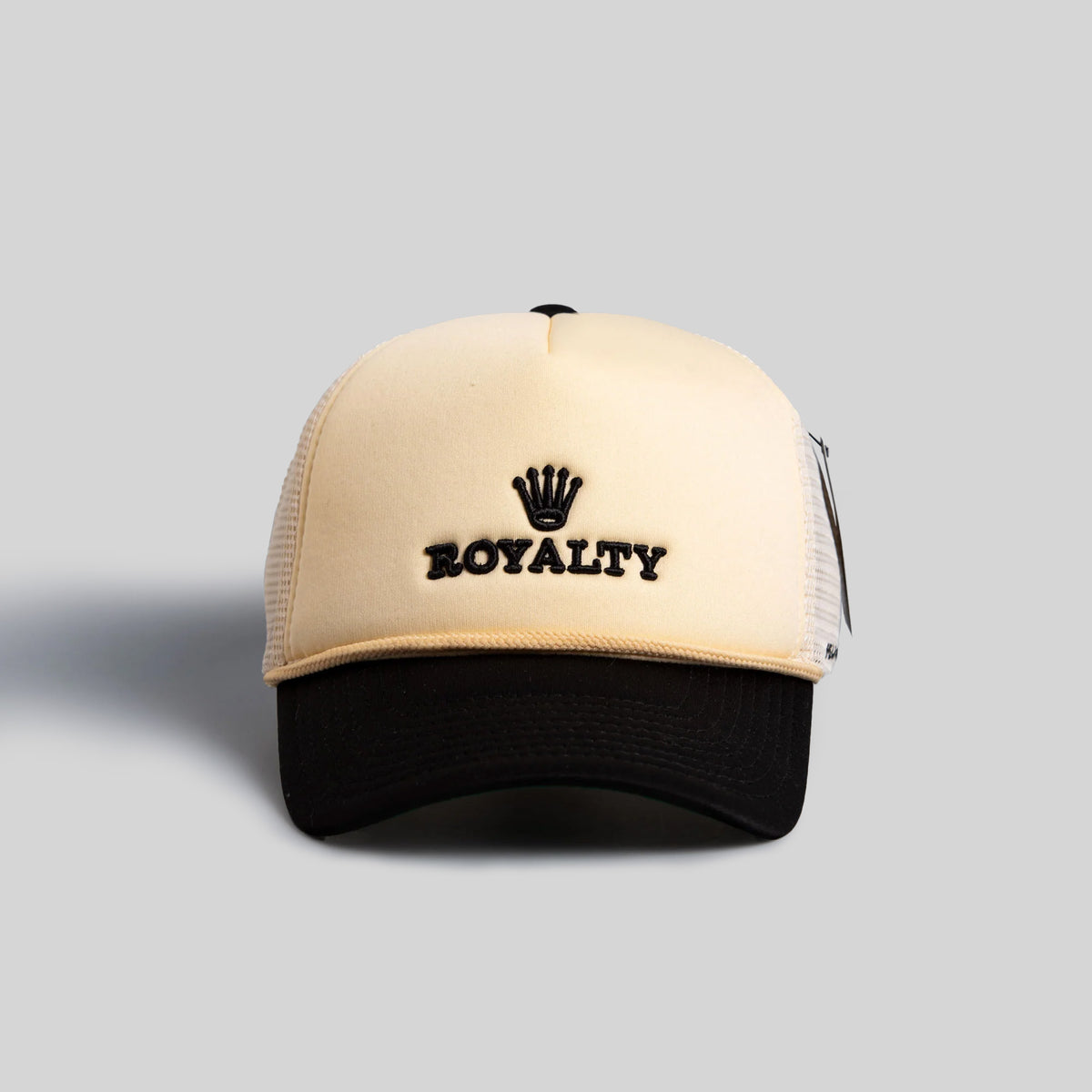 ROYALTY TWO TONE SAND/BLACK TRUCKER HAT display picture 1