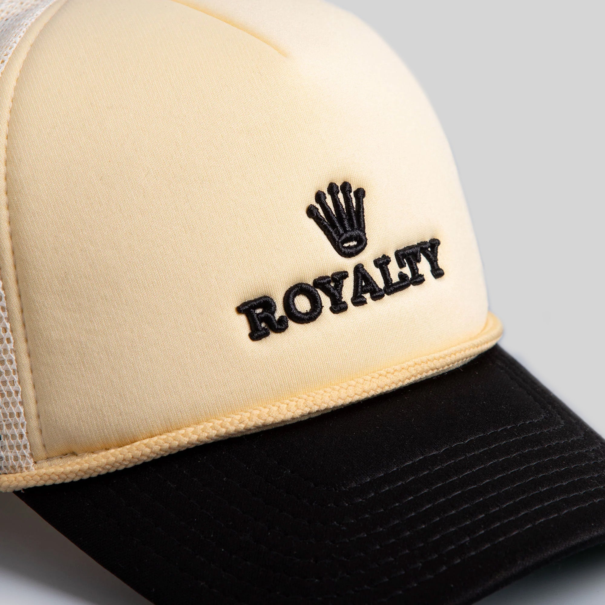 ROYALTY TWO TONE SAND/BLACK TRUCKER HAT