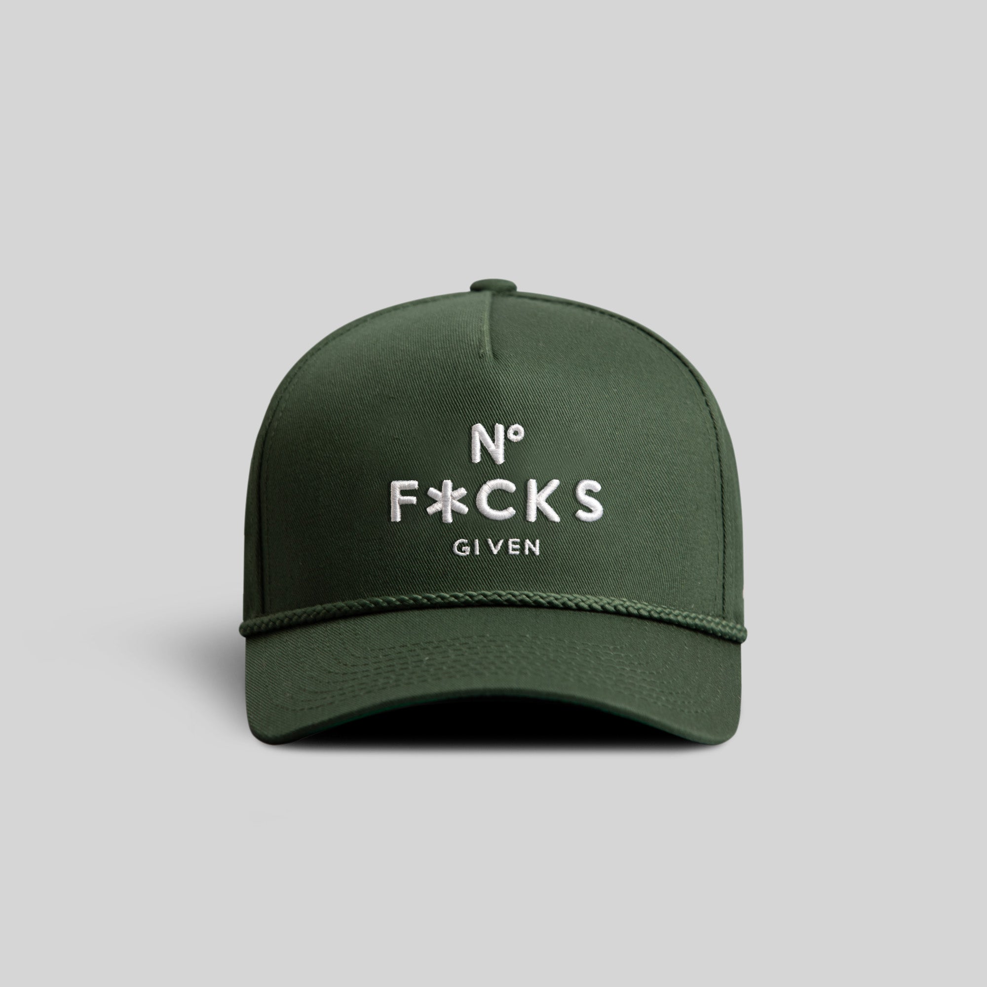 NO F*CKS GIVEN FG GREEN TRUCKER HAT