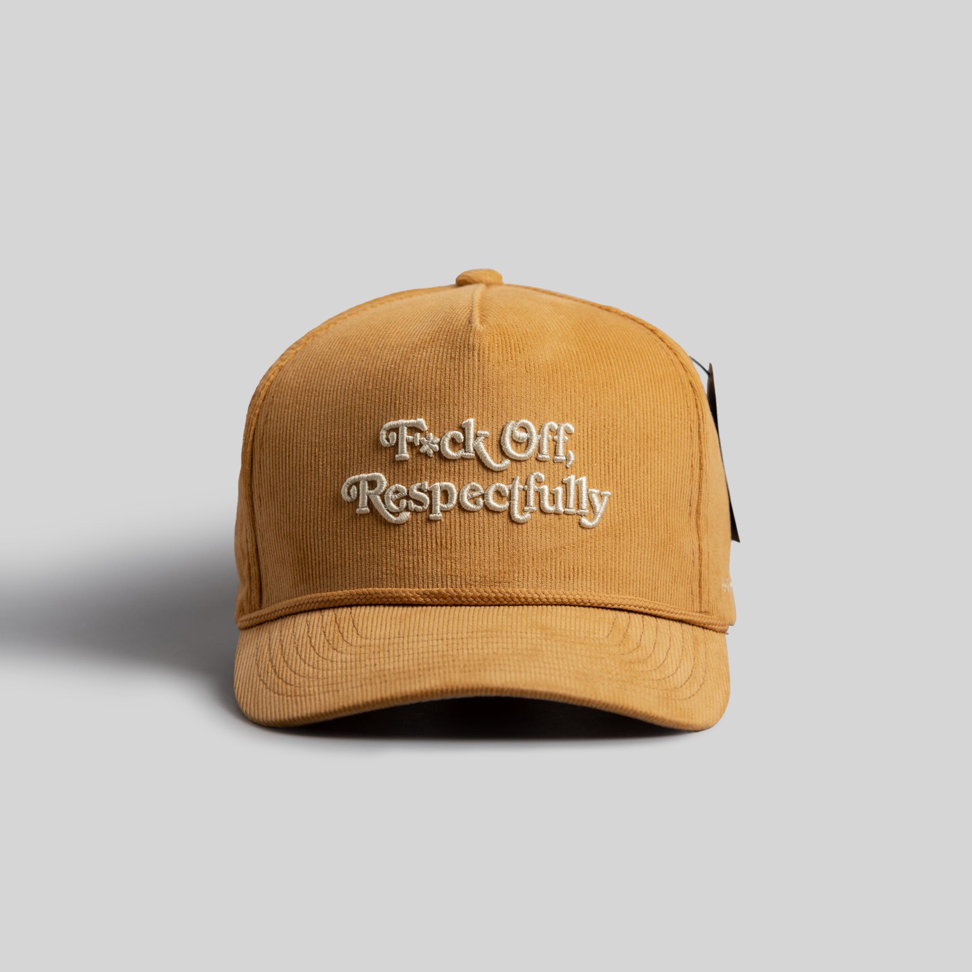 RESPECTFULLY WHEAT CORDUROY TRUCKER HAT