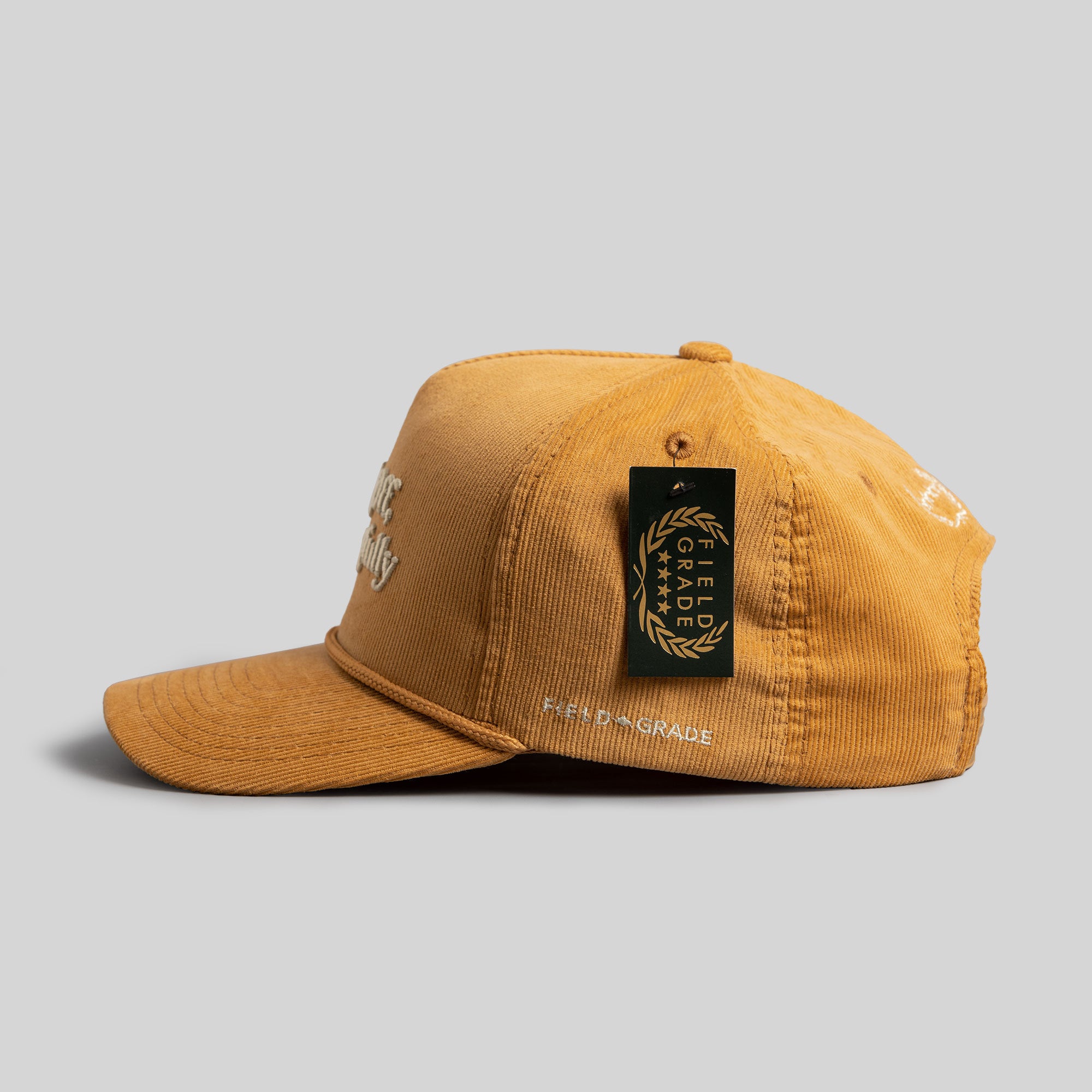 RESPECTFULLY WHEAT CORDUROY TRUCKER HAT