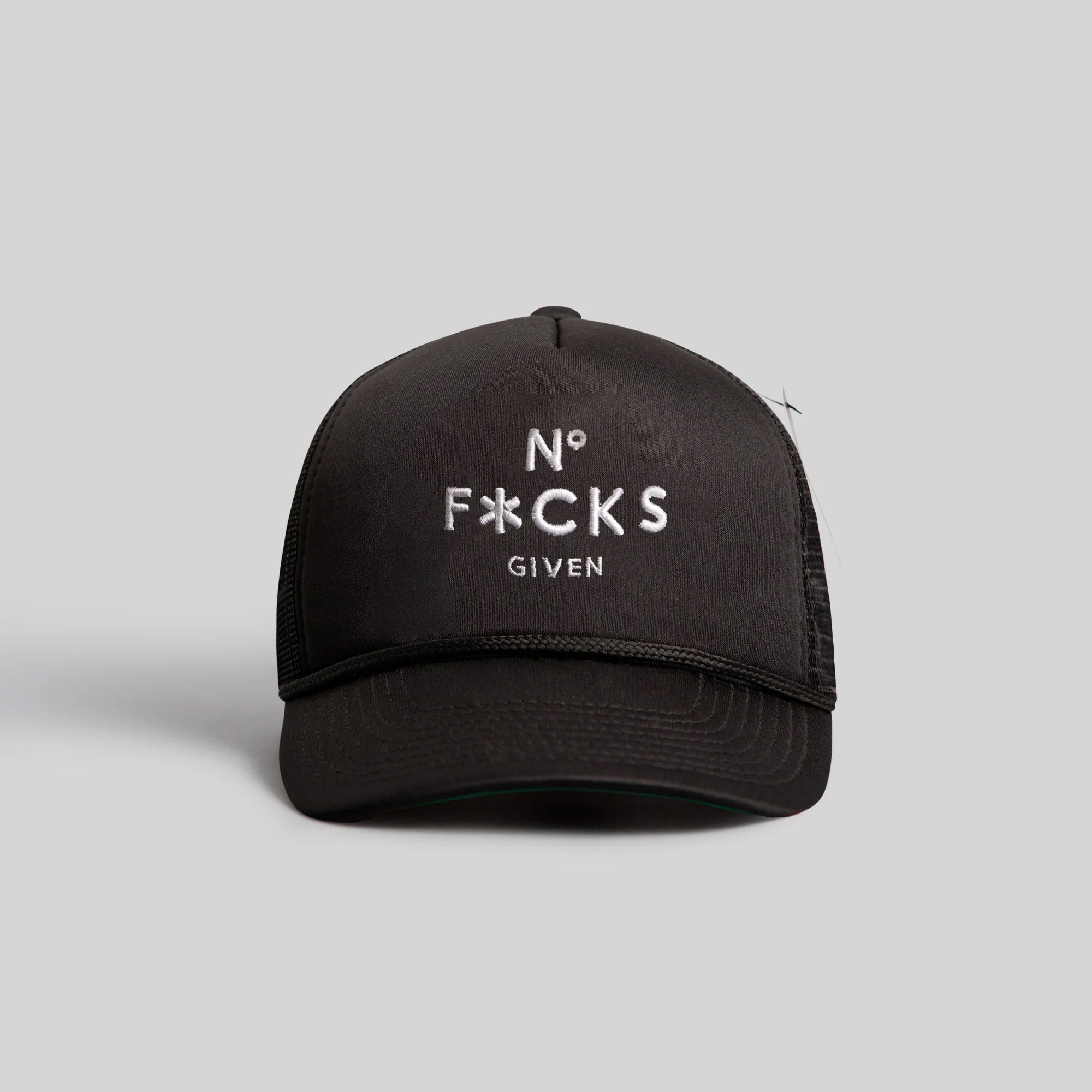 NO F*CKS GIVEN BLACK TRUCKER HAT