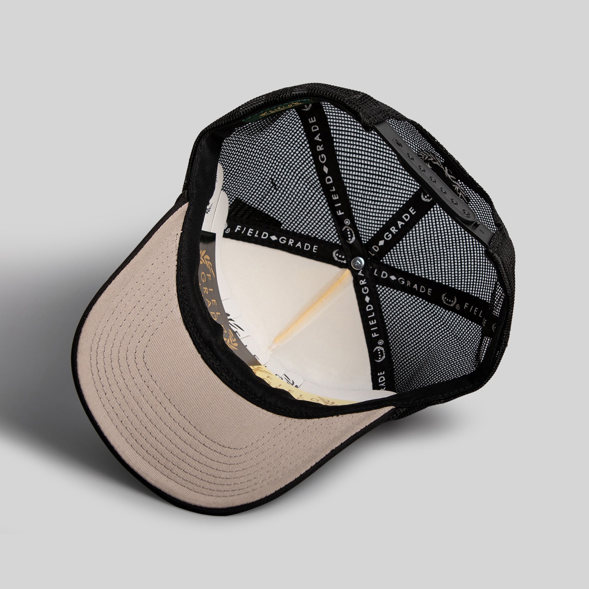 BEWARE OF DOG SAND/BLACK TRUCKER HAT