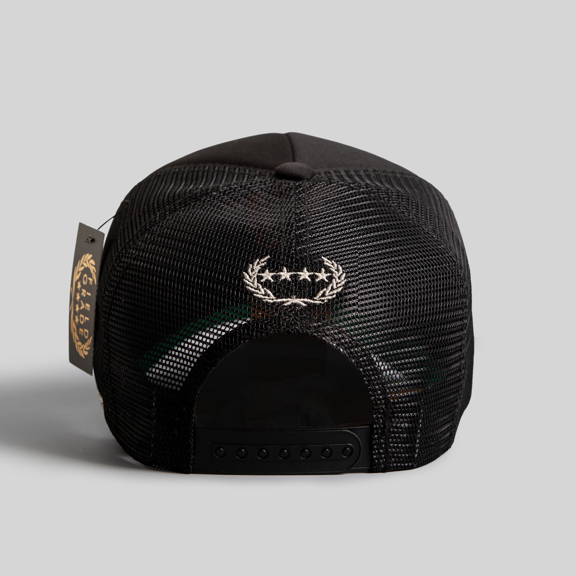 RESPECTFULLY BLACK TRUCKER HAT