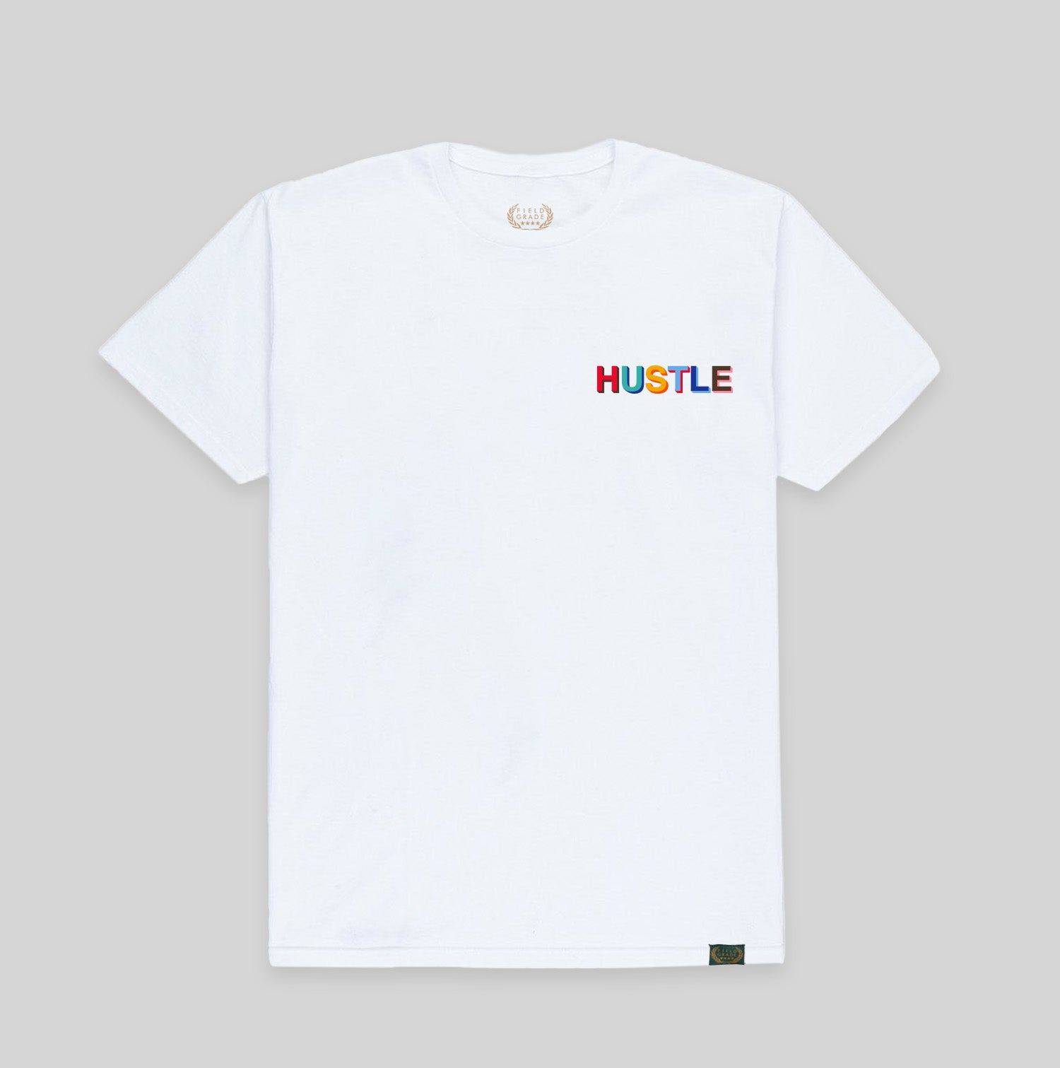 ALL HUSTLE NO LUCK - WHITE TEE