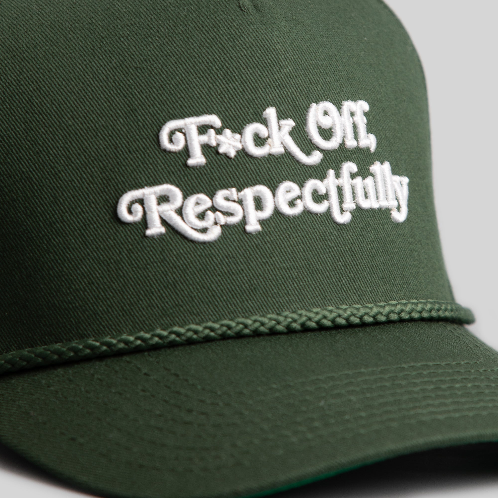 RESPECTFULLY FG GREEN TRUCKER HAT