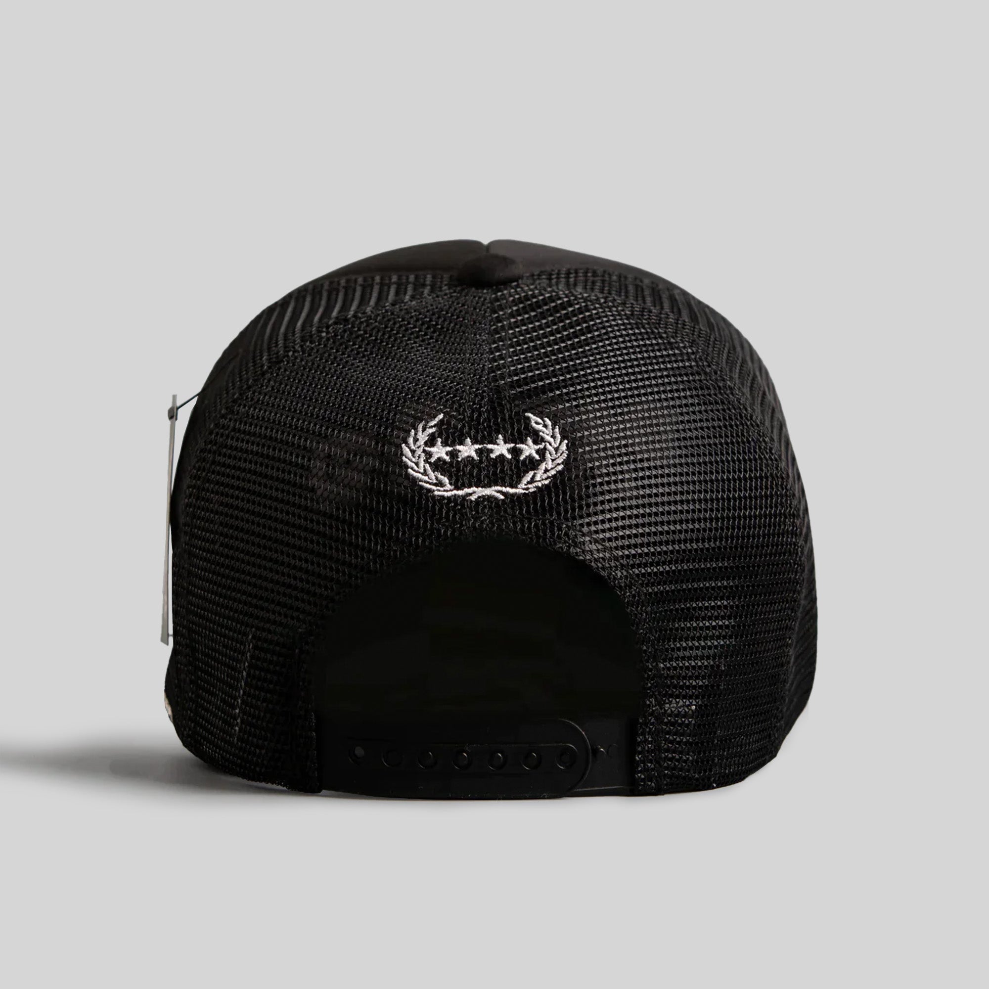 BEWARE OF DOG BLACK TRUCKER HAT