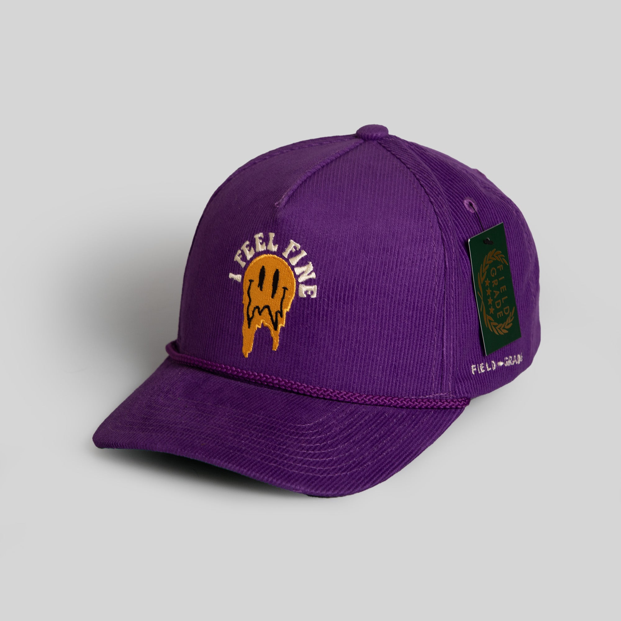 I FEEL FINE GRAPE CORDUROY TRUCKER HAT