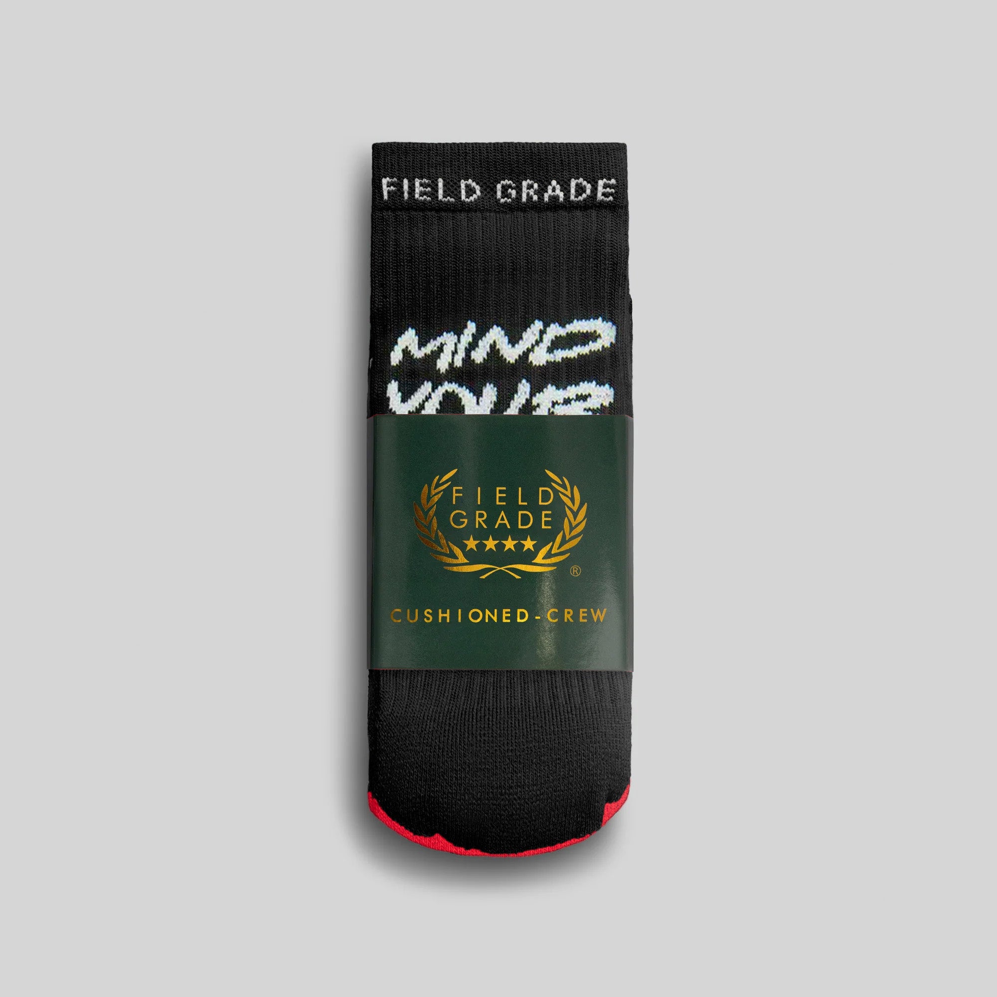 MIND YOUR BUSINESS BRED CUSHIONED CREW SOCK 3 PACK