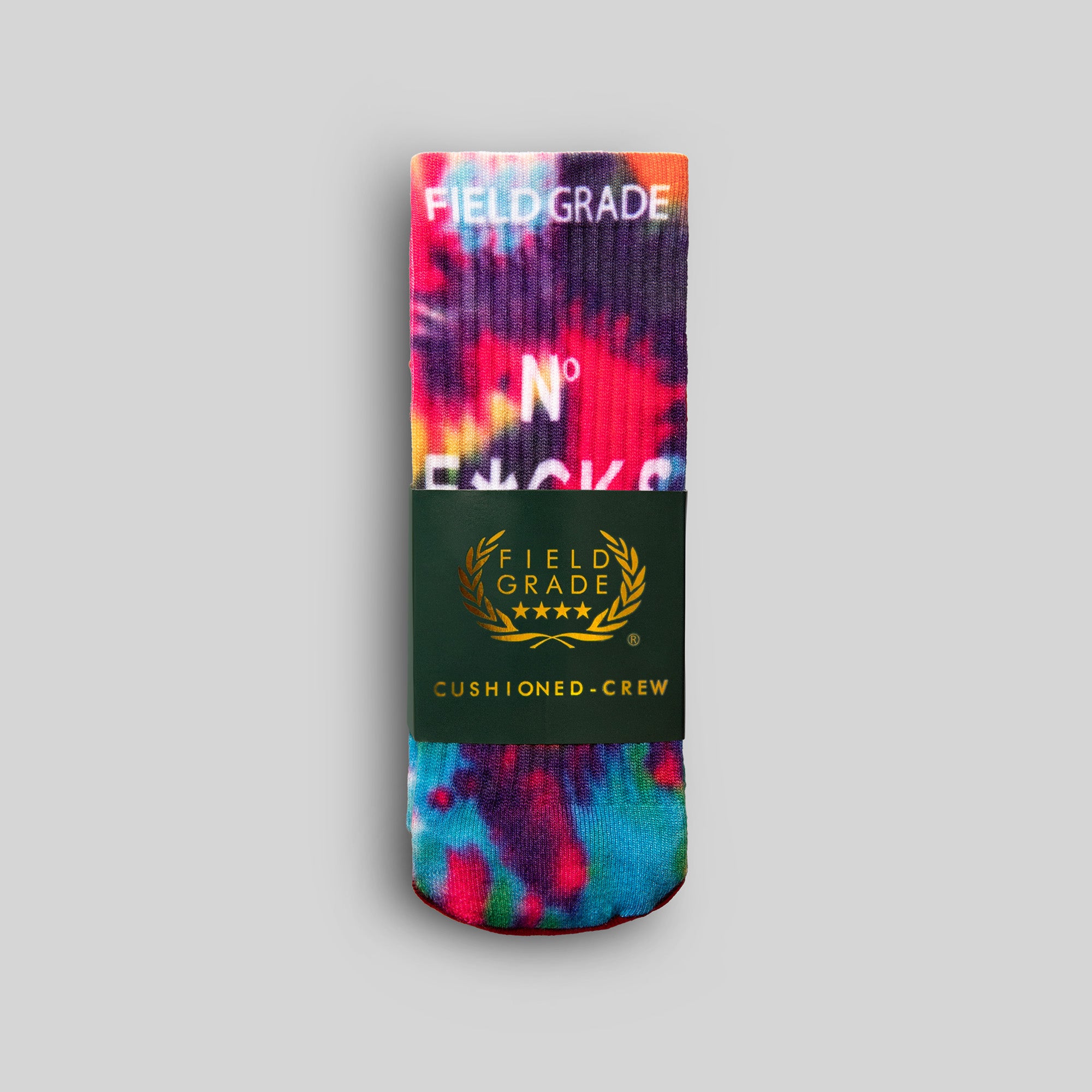 NO F*CKS GIVEN TIE DYE CUSHIONED CREW SOCK 2 PACK