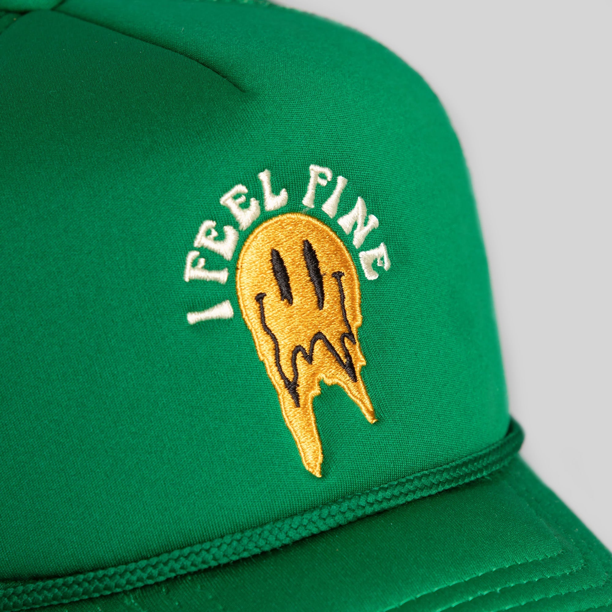 I FEEL FINE KELLY GREEN TRUCKER HAT