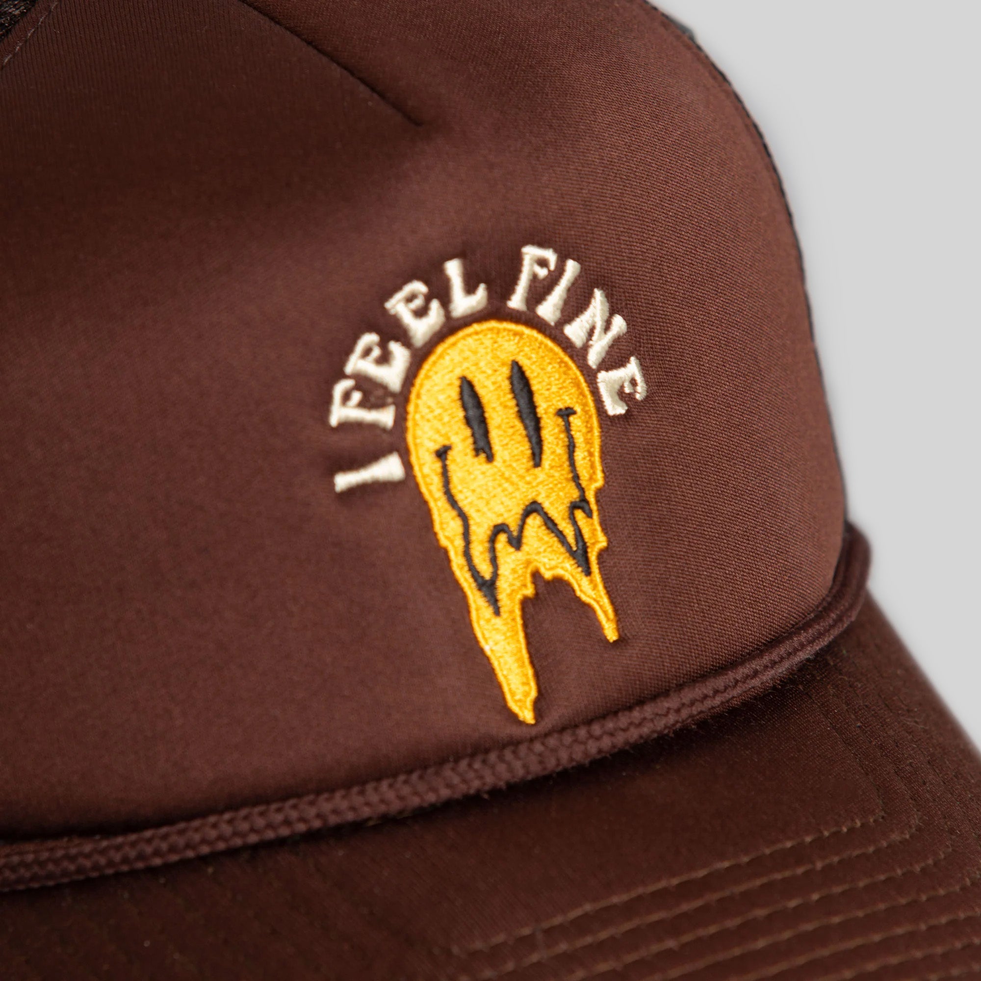 I FEEL FINE MOCHA TRUCKER HAT