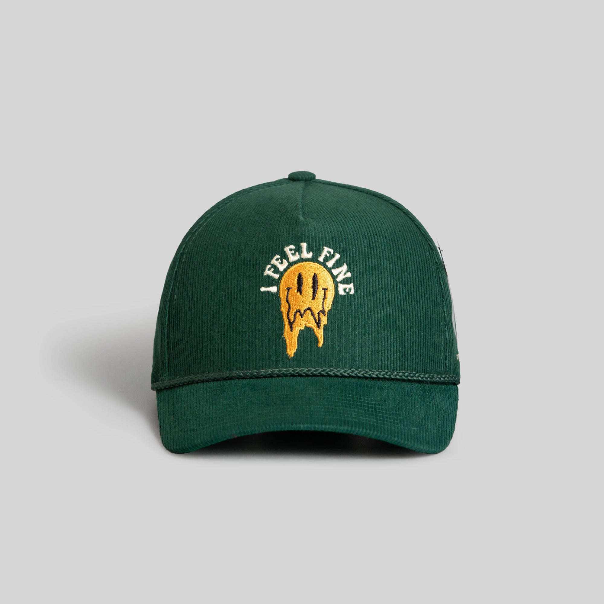 I FEEL FINE FG GREEN CORDUROY TRUCKER HAT
