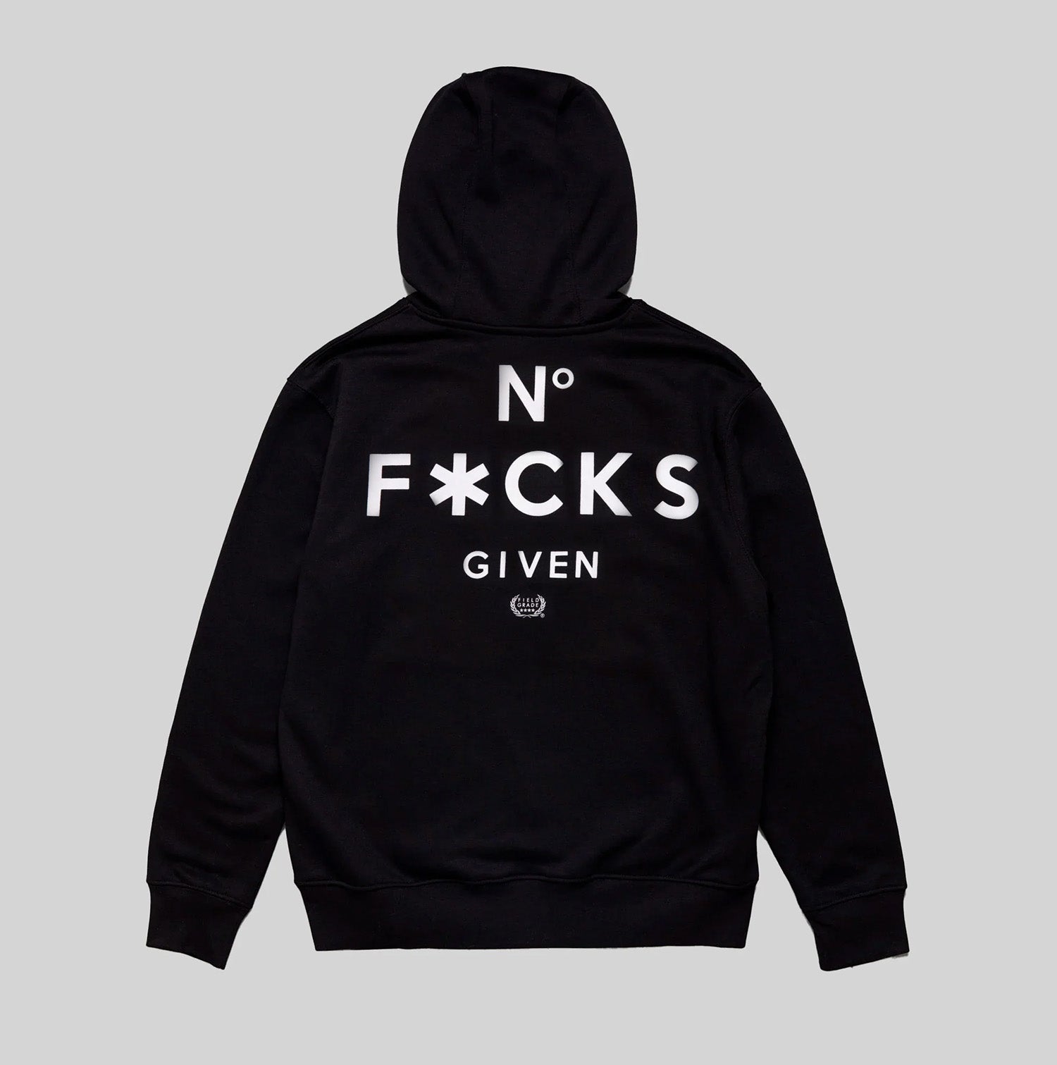 FG CHAMPS NO F*CKS GIVEN BLACK POLY COTTON HOODIE