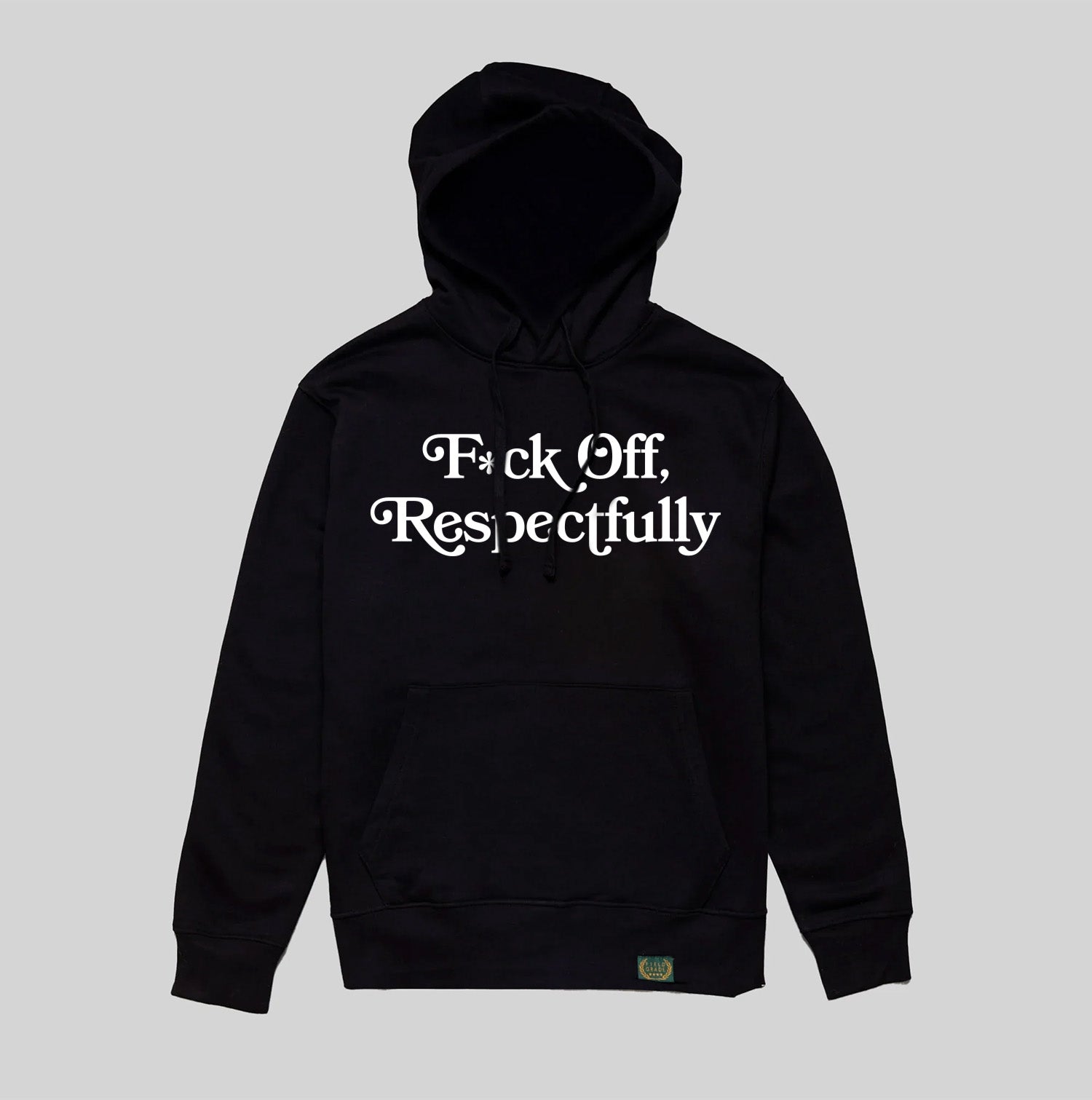 RESPECTFULLY BLACK/WHITE POLY COTTON HOODIE