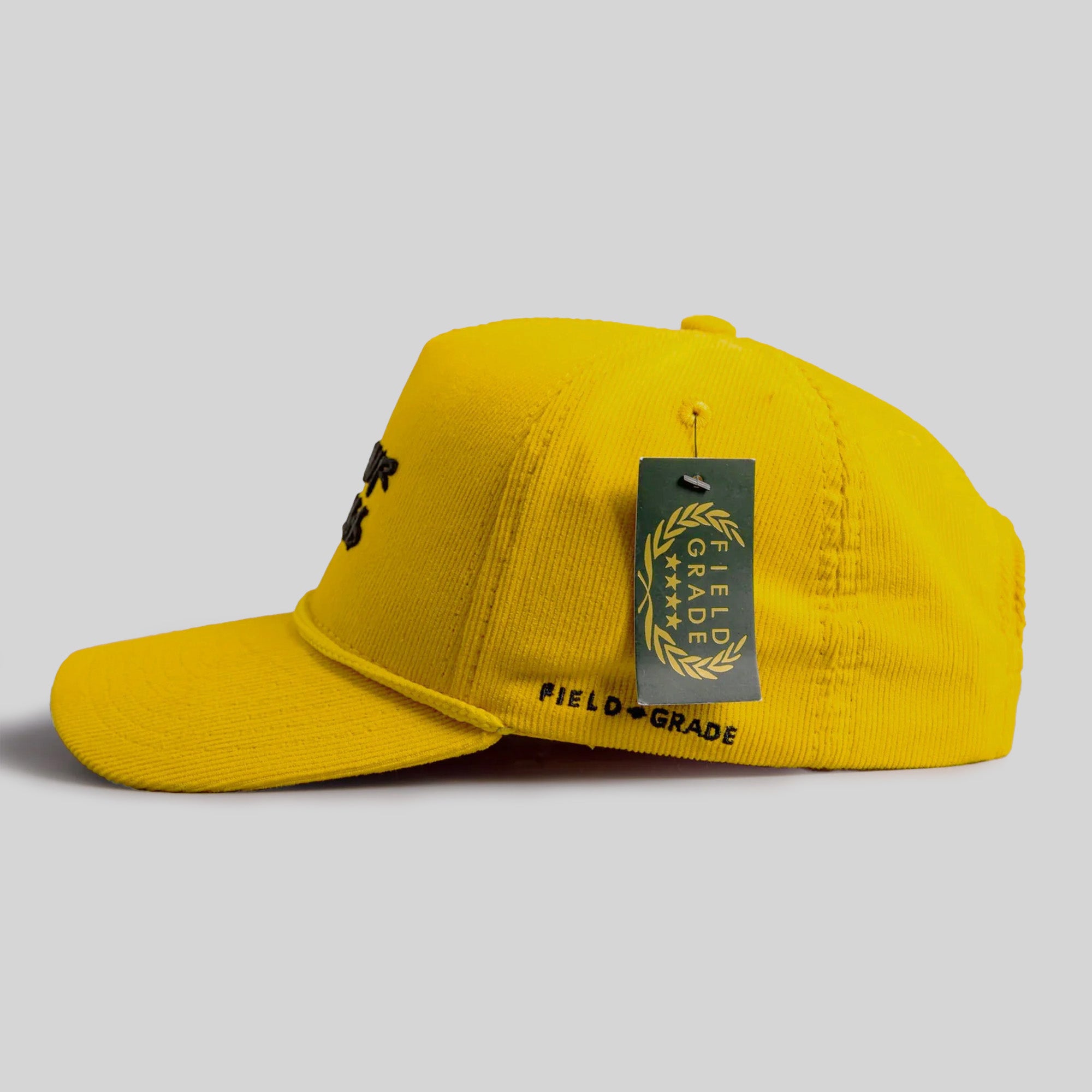 MIND YOUR BUSINESS YELLOW GOLD CORDUROY TRUCKER HAT