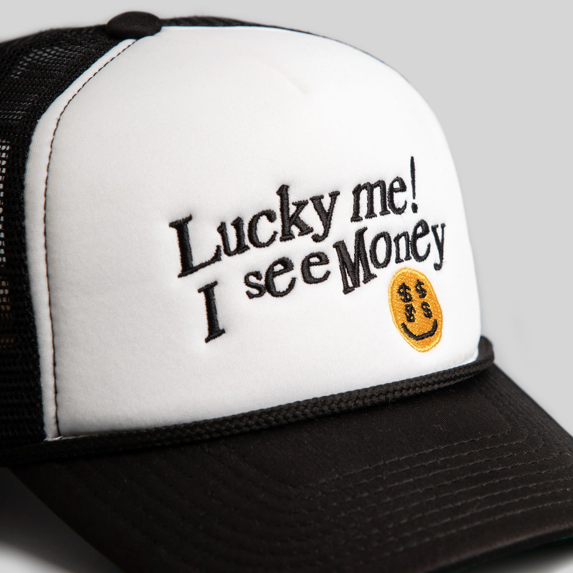 I SEE MONEY WHITE FRONT TRUCKER HAT