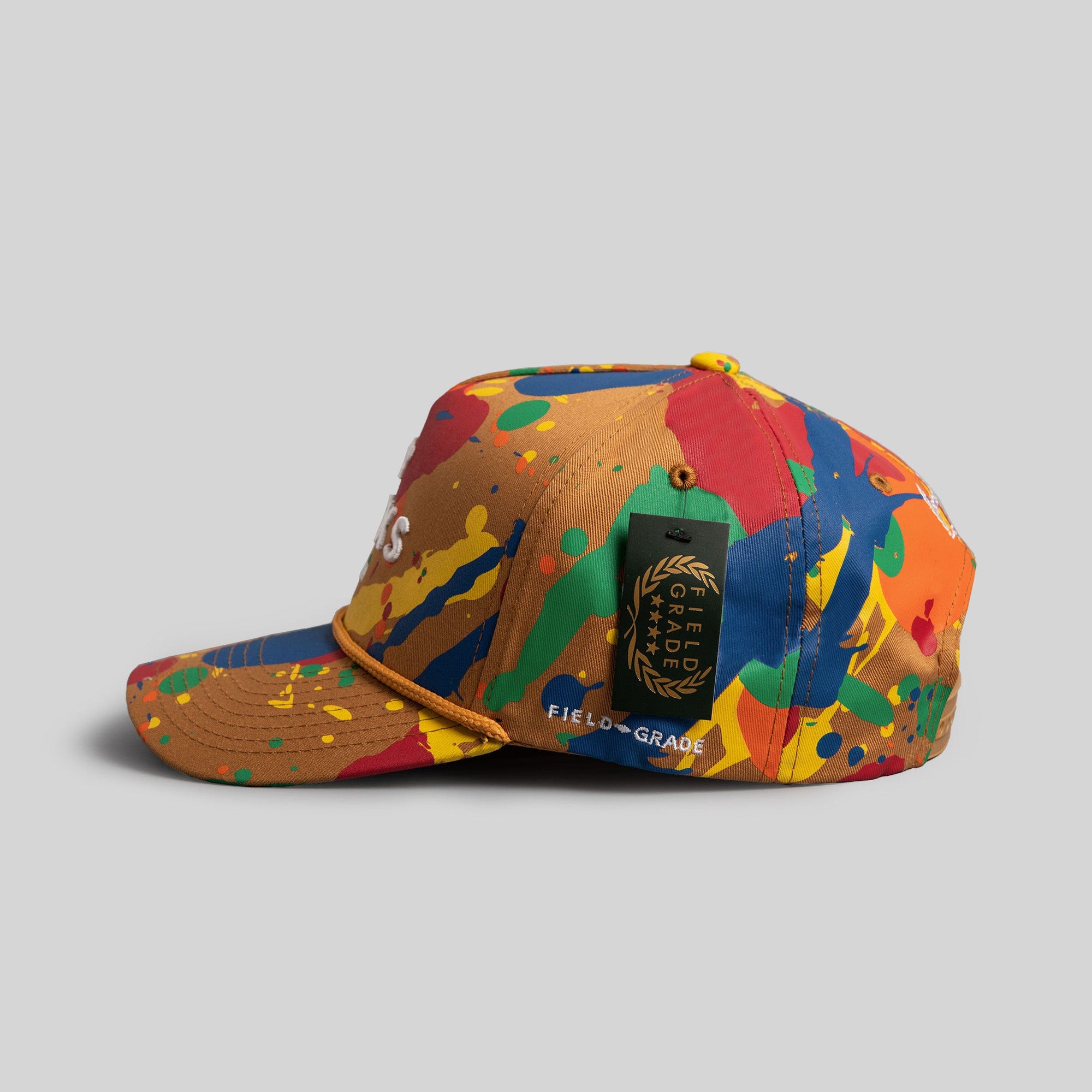 NO F*CKS GIVEN PRIMARY SPLATTER TRUCKER HAT
